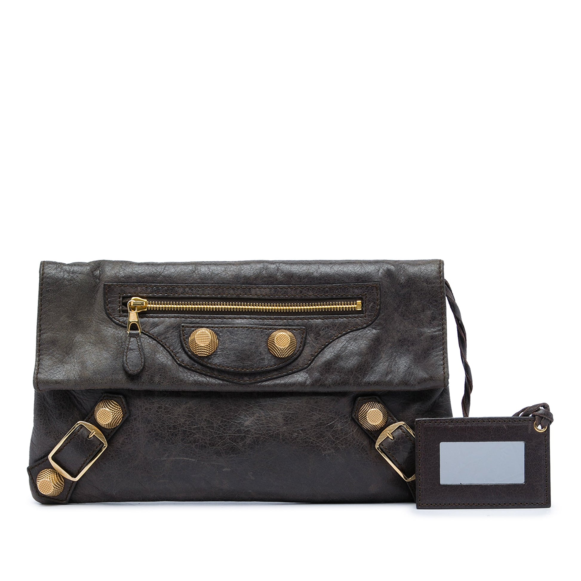 Balenciaga Lambskin Motocross Giant 21 Envelope Clutch