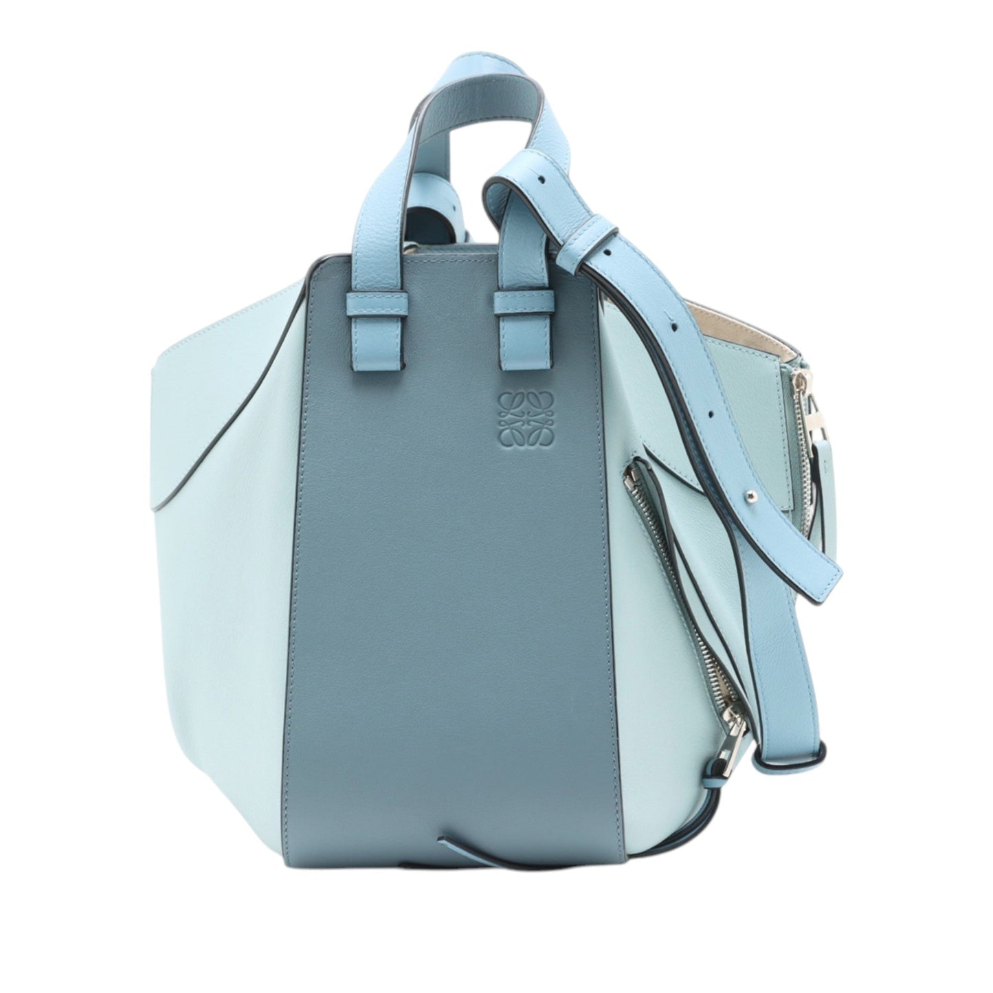 LOEWE Small Bicolor Leather Hammock Satchel