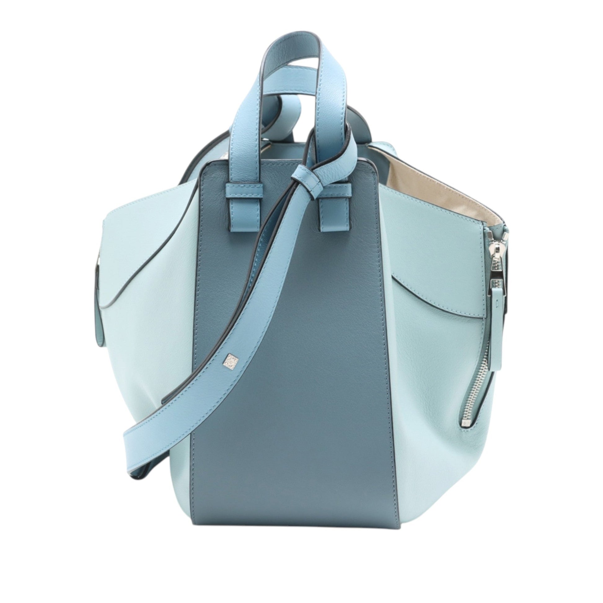 LOEWE Small Bicolor Leather Hammock Satchel