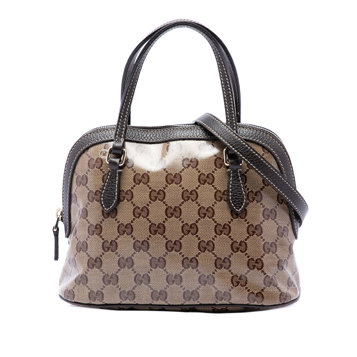 Gucci Mini GG Crystal Dome Satchel — Beige