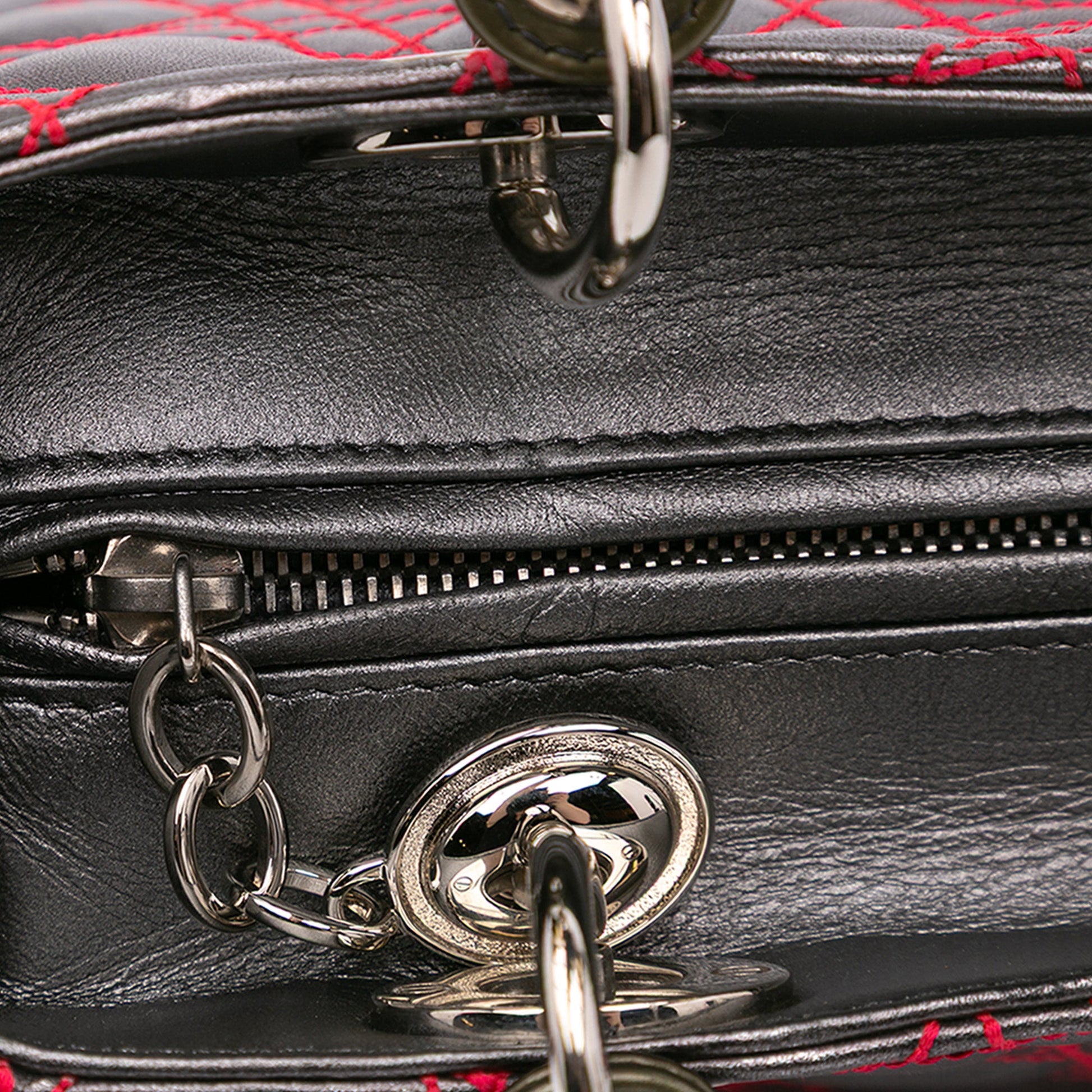 Dior Anselm Reyle Medium Metallic Lambskin Cannage Lady Dior