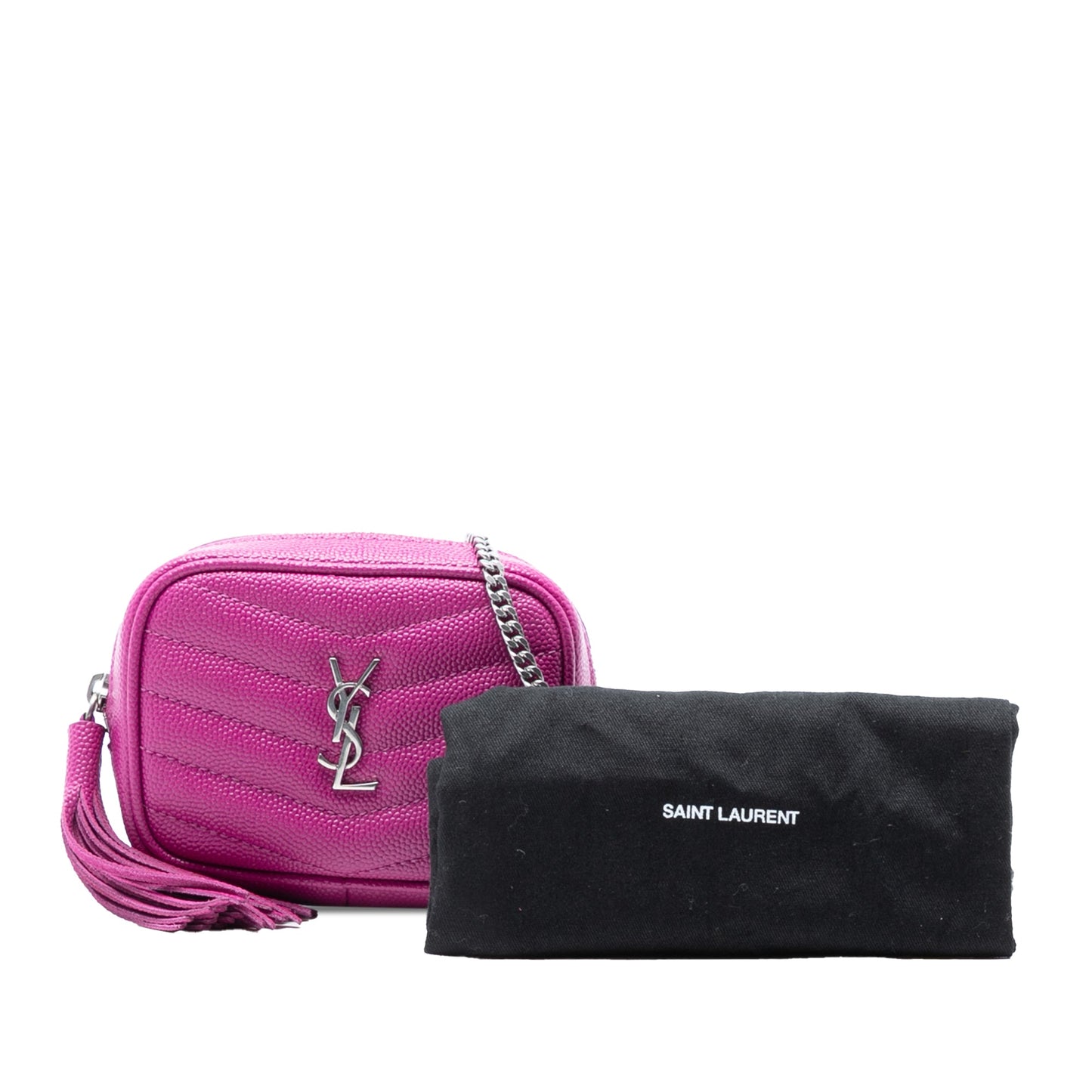 Saint Laurent Baby Matelasse Grain De Poudre Monogram Lou Camera Bag
