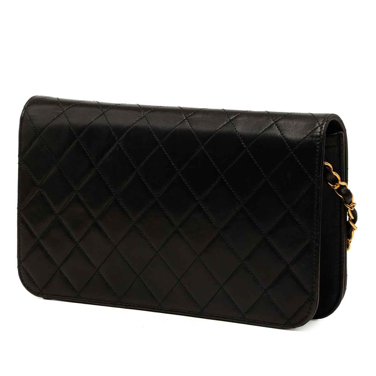 Chanel Medium CC Quilted Lambskin Full Flap — Black
