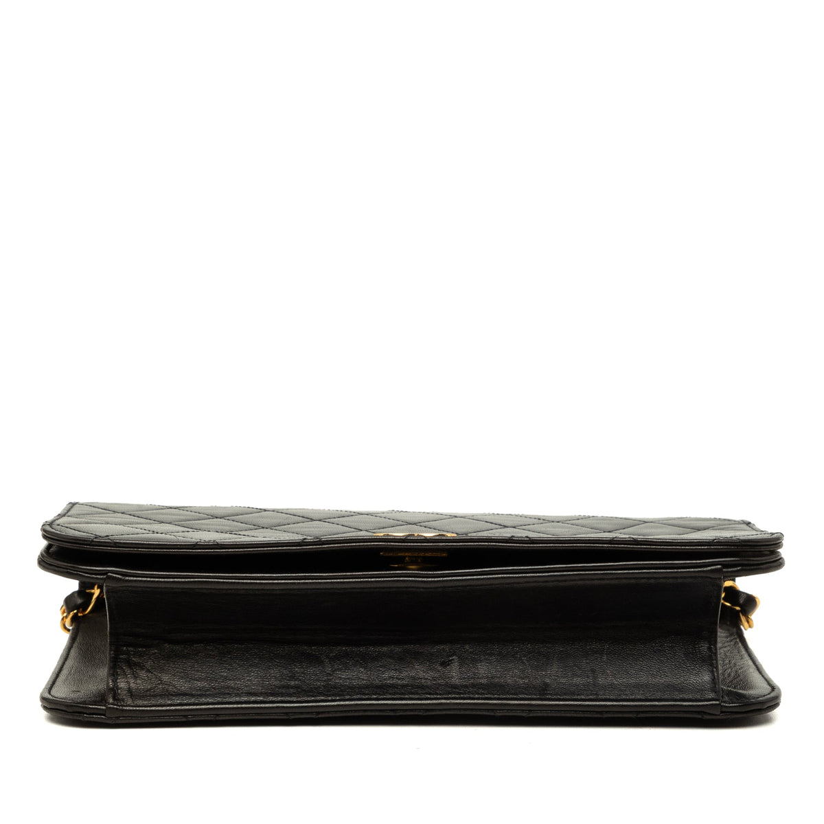 Chanel Medium CC Quilted Lambskin Full Flap — Black