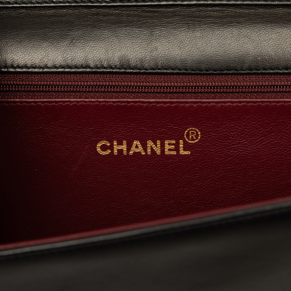 Chanel Medium CC Quilted Lambskin Full Flap — Black