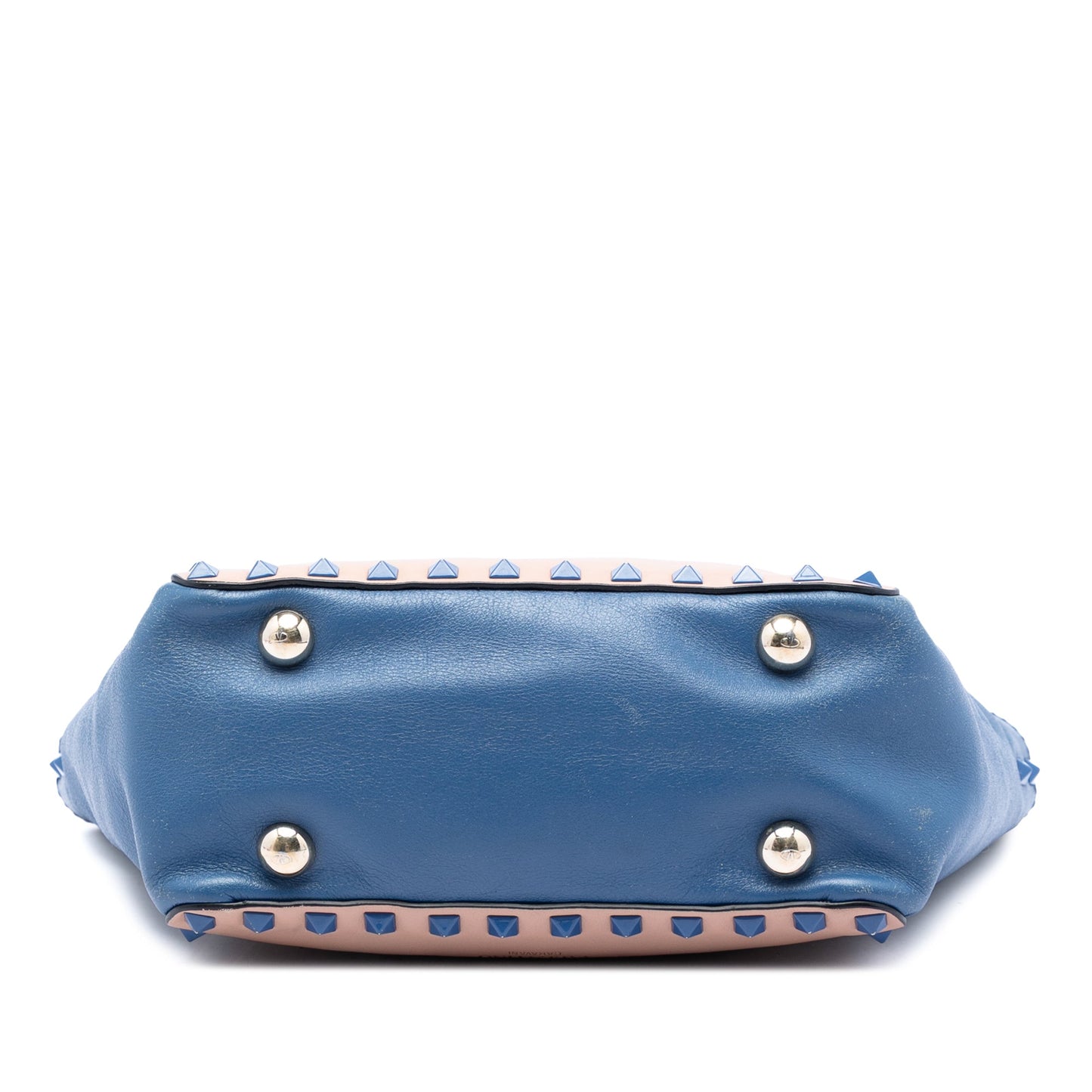 Valentino Mini Leather Colorblock Rockstud Trapeze Satchel