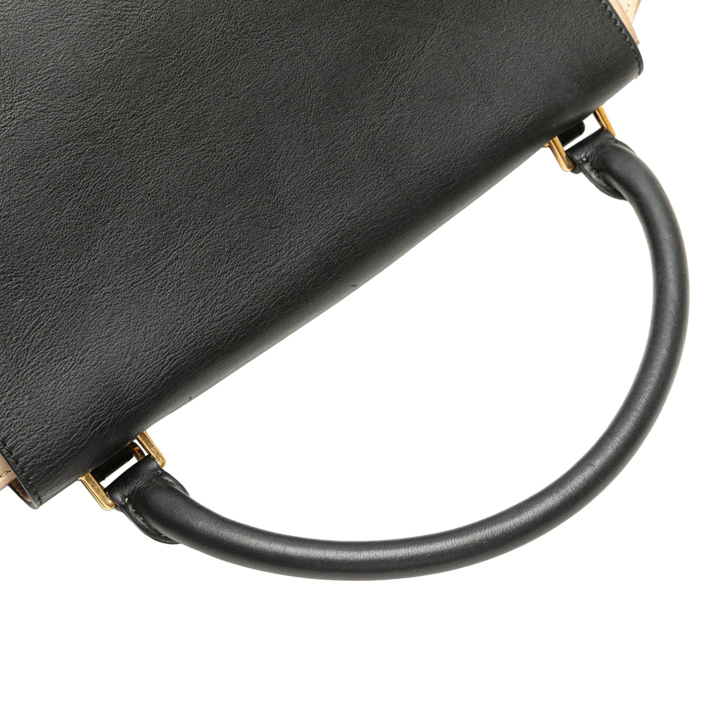 Celine Medium Bicolor Calfskin and Suede Trapeze Satchel