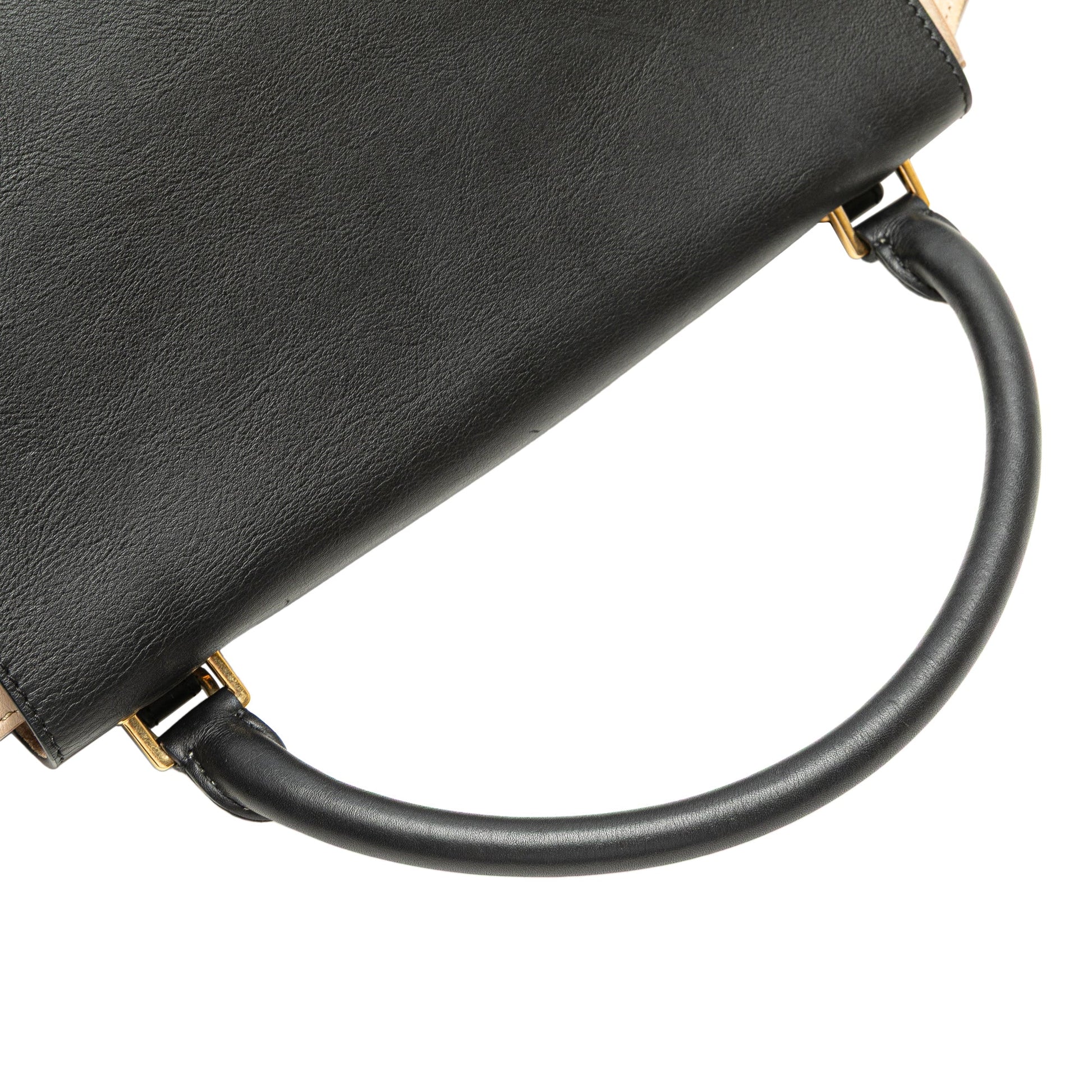Celine Medium Bicolor Calfskin and Suede Trapeze Satchel