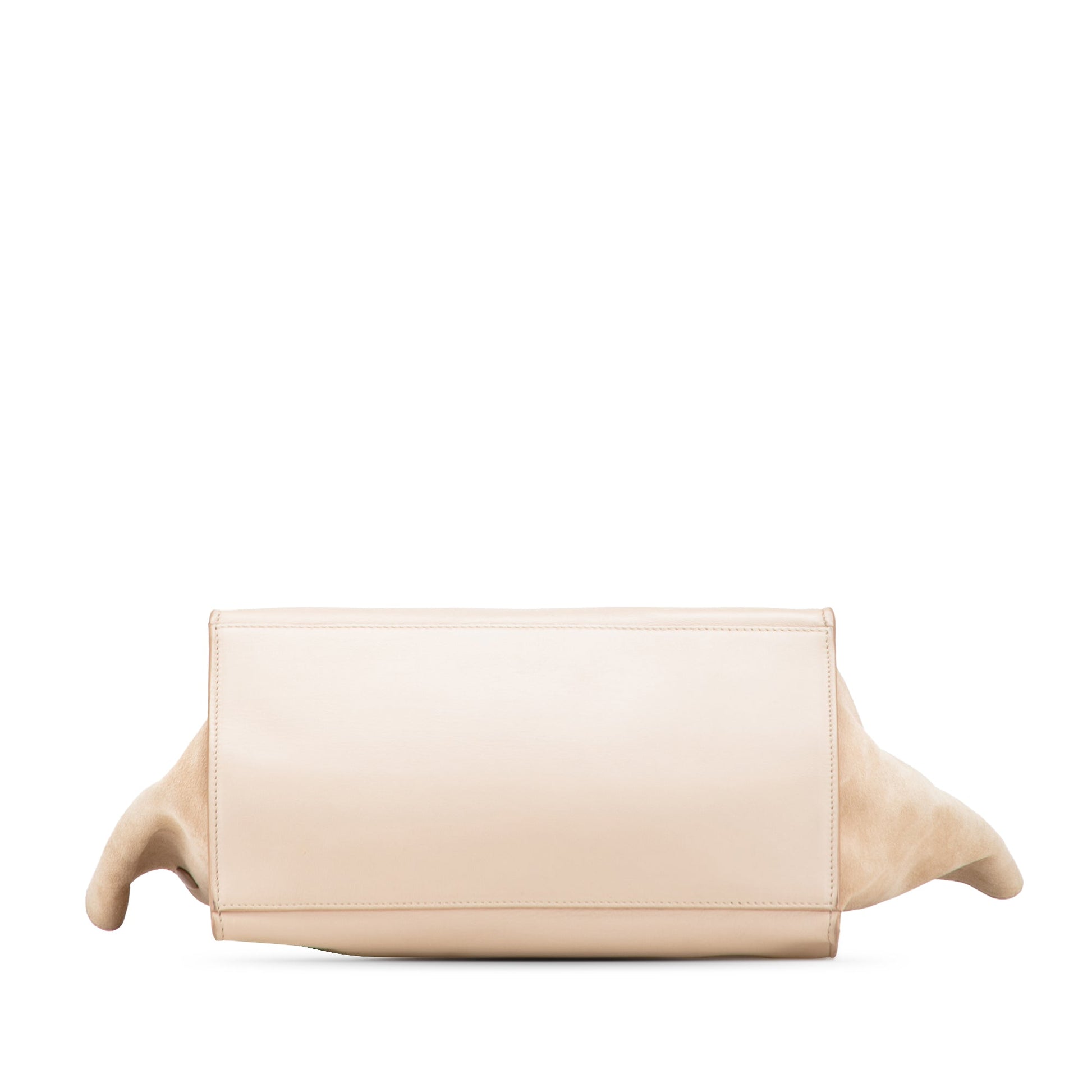 Celine Medium Bicolor Calfskin and Suede Trapeze Satchel