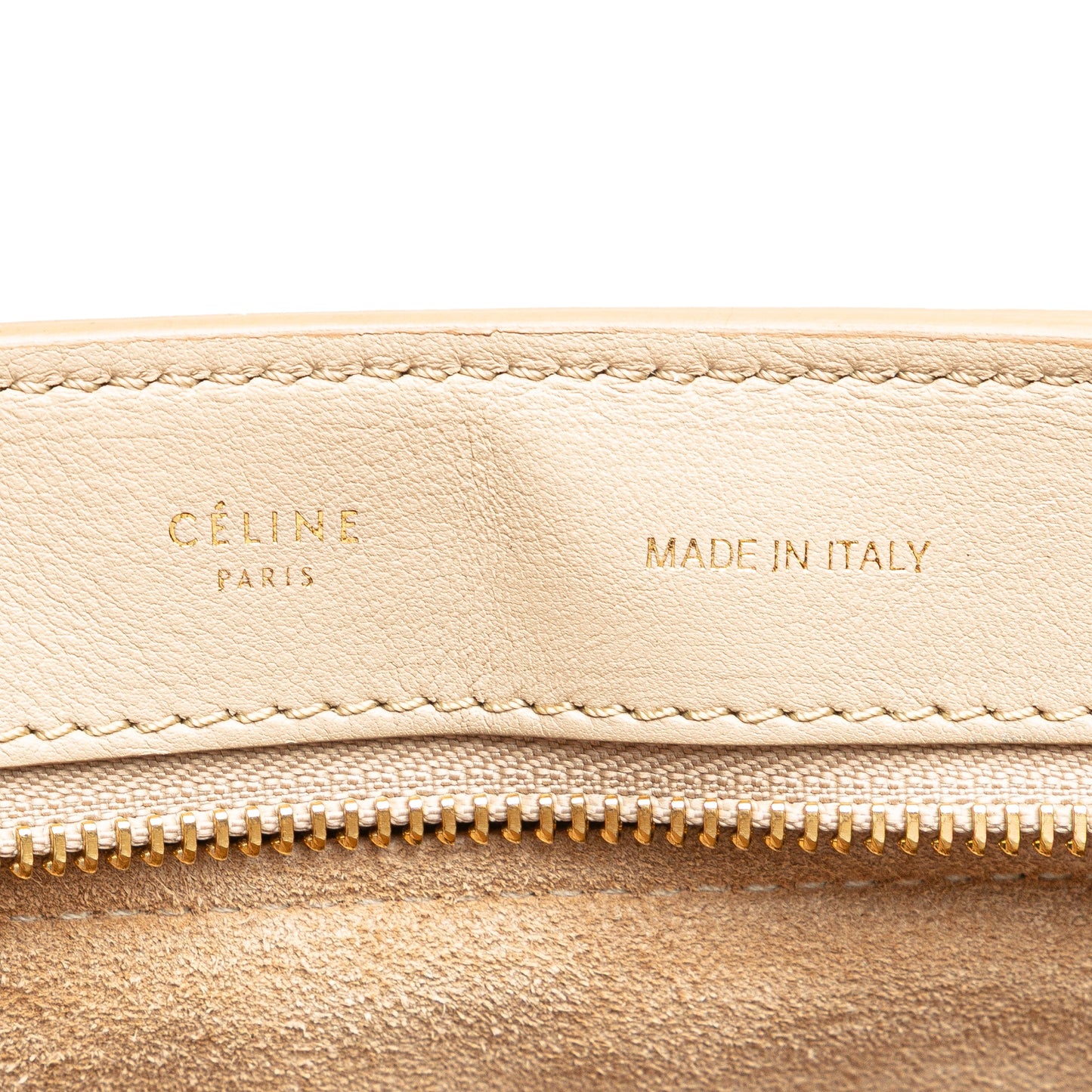 Celine Medium Bicolor Calfskin and Suede Trapeze Satchel