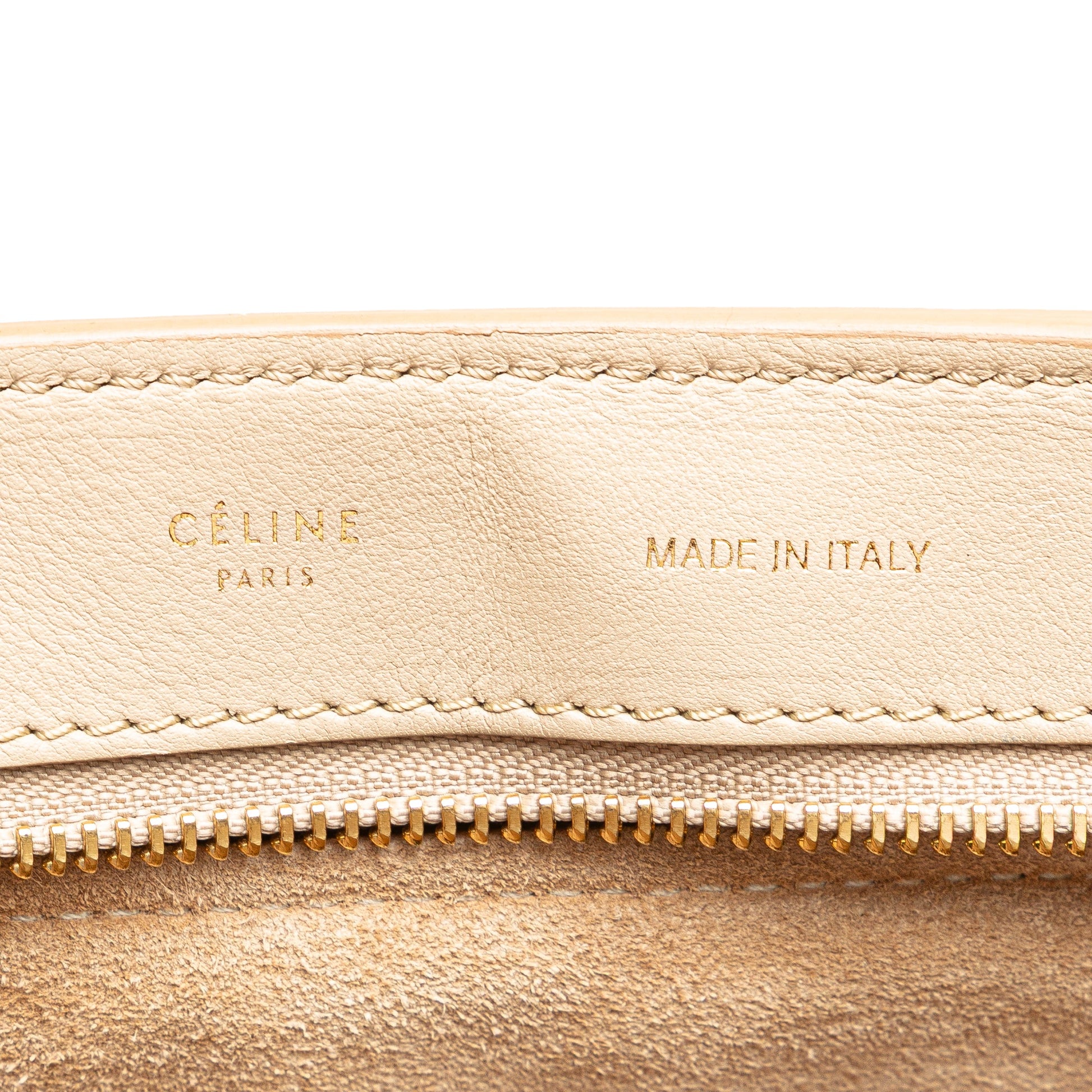 Celine Medium Bicolor Calfskin and Suede Trapeze Satchel