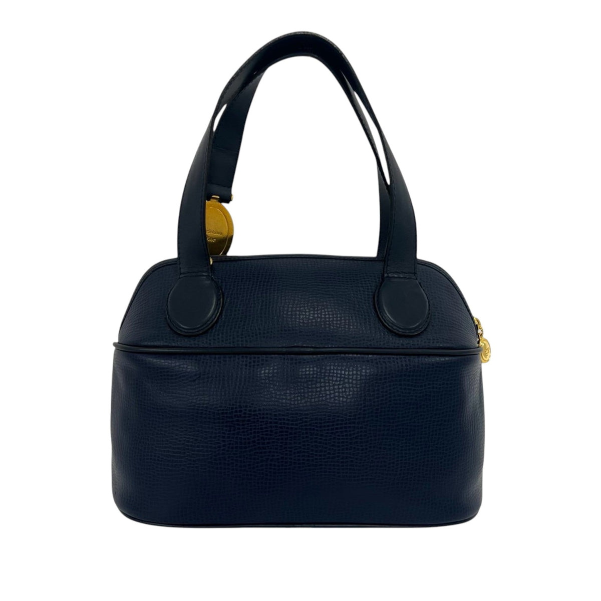 Dior Leather Top Handle Bag — Blue