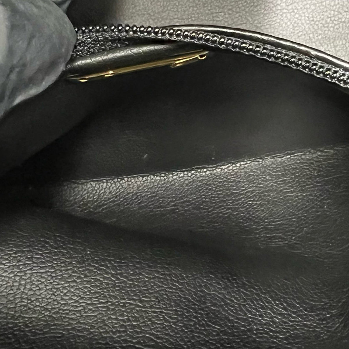 Dior Leather Top Handle Bag — Blue