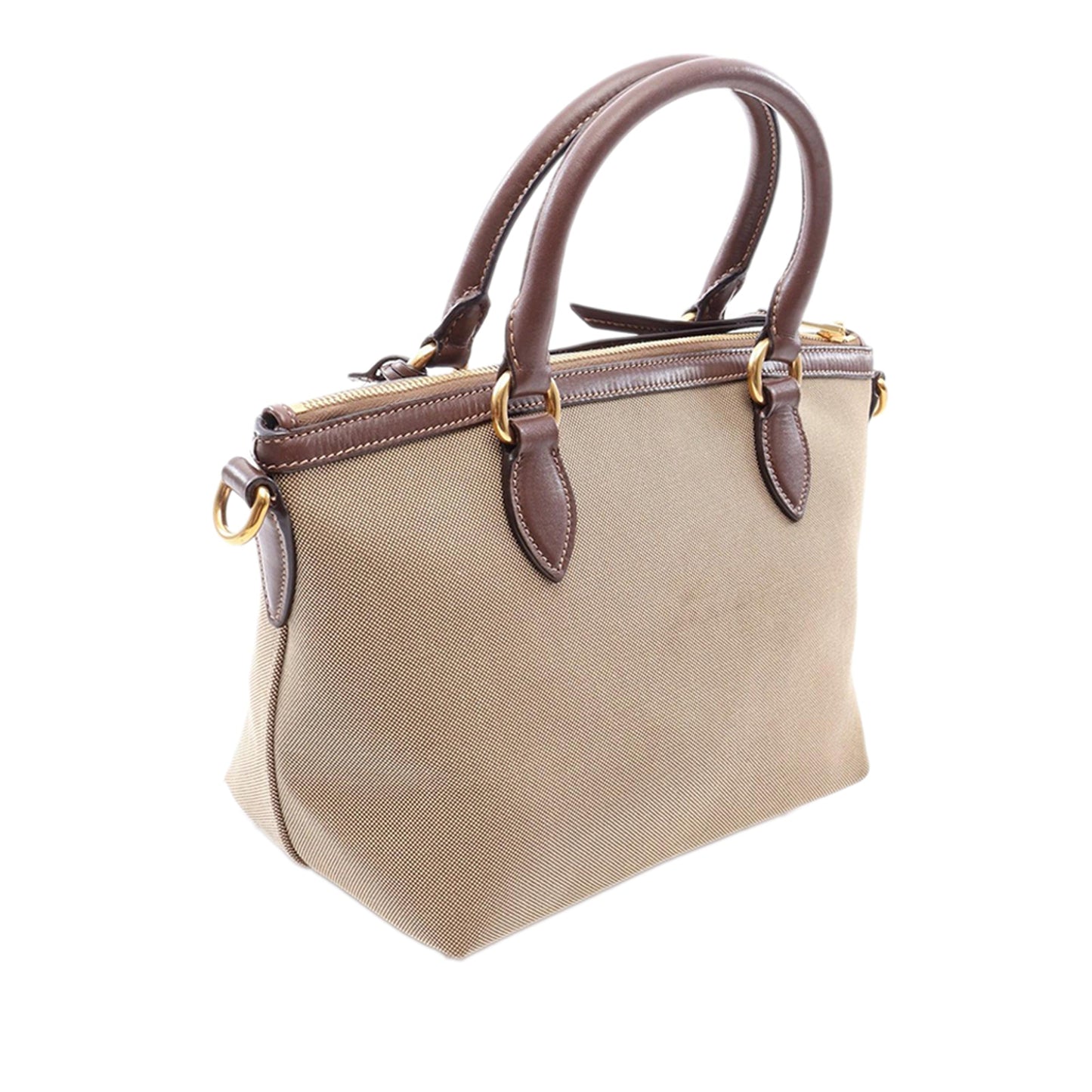 Prada Canvas Canapa Logo Bow Satchel