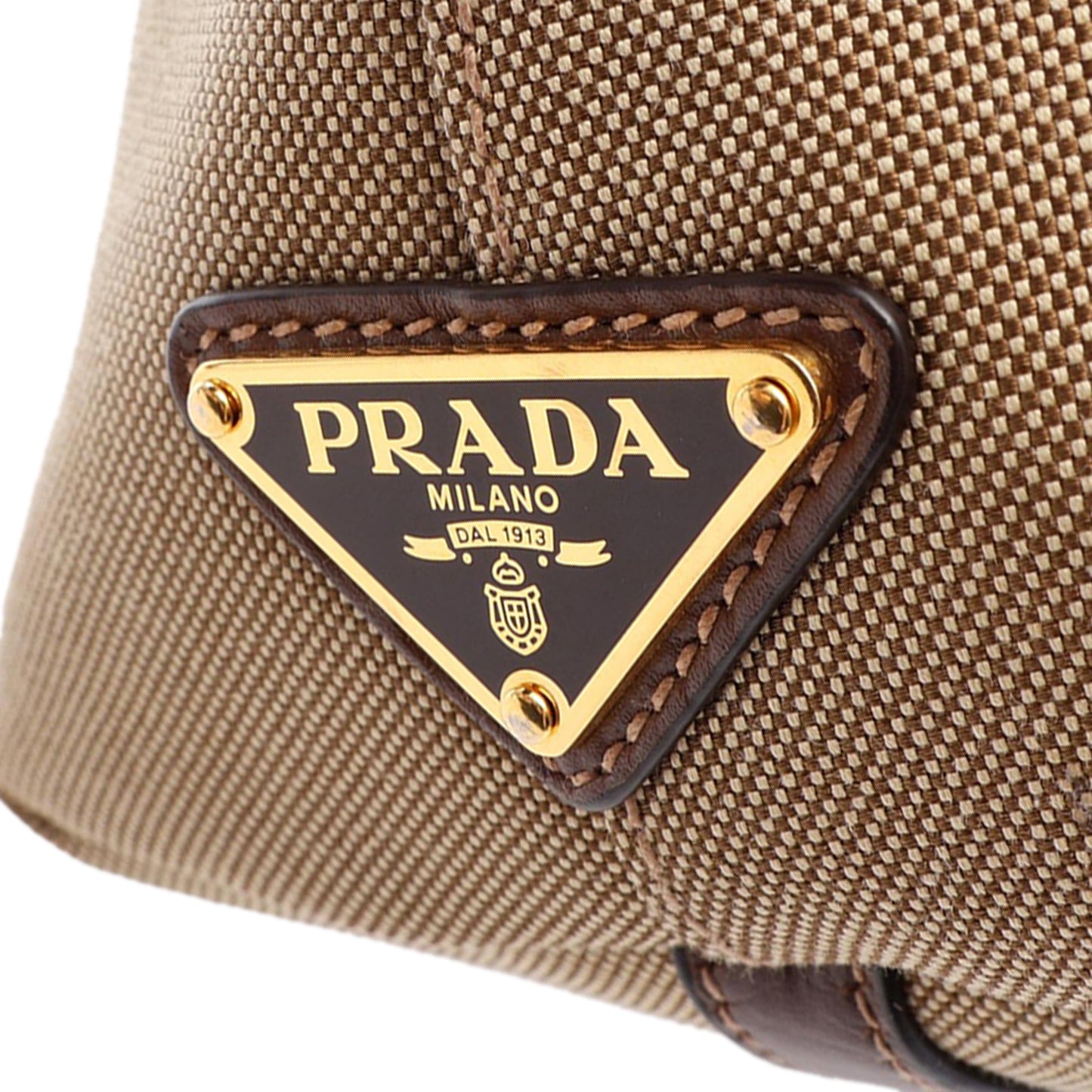 Prada Canvas Canapa Logo Bow Satchel