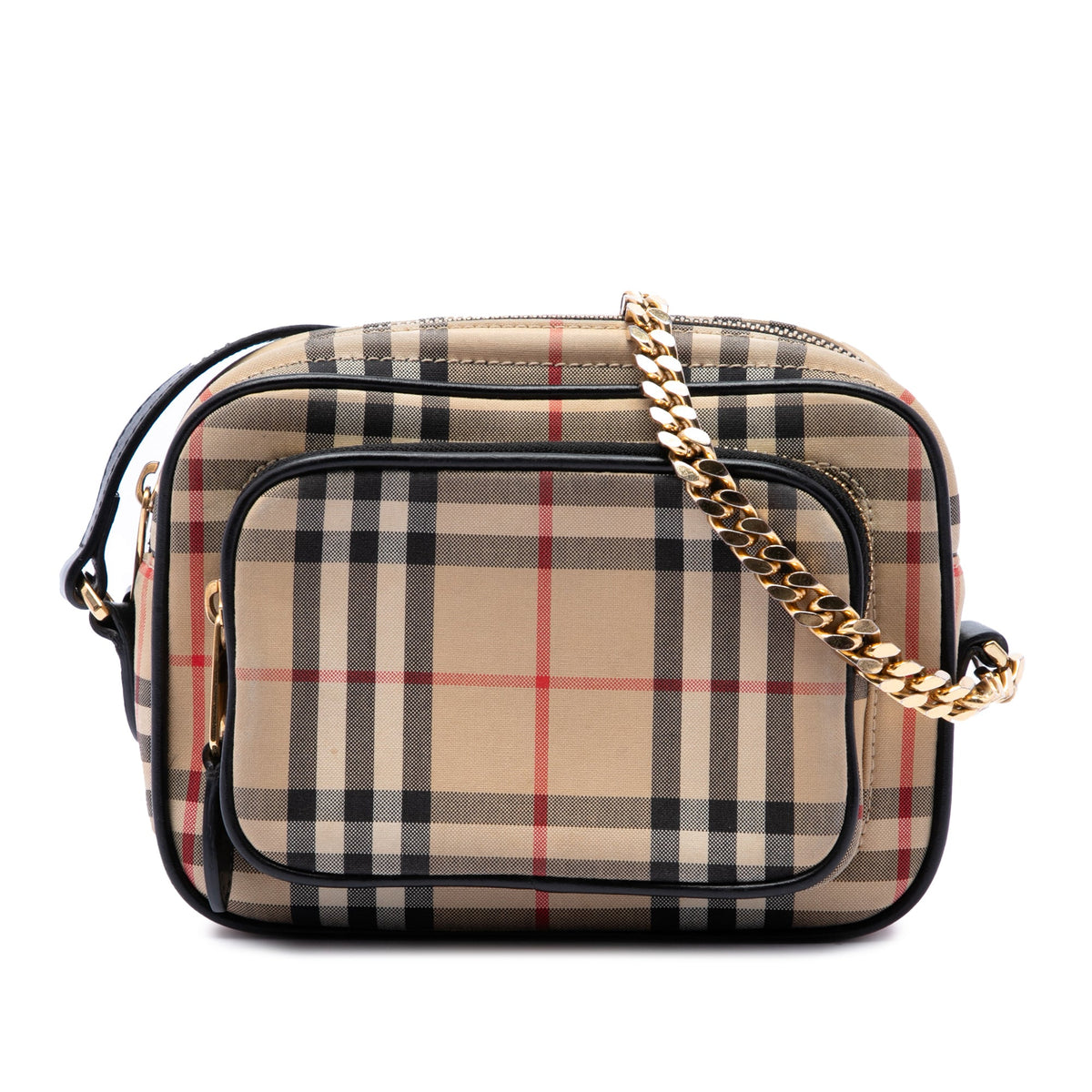 Burberry House Check Canvas Camera Bag — Beige