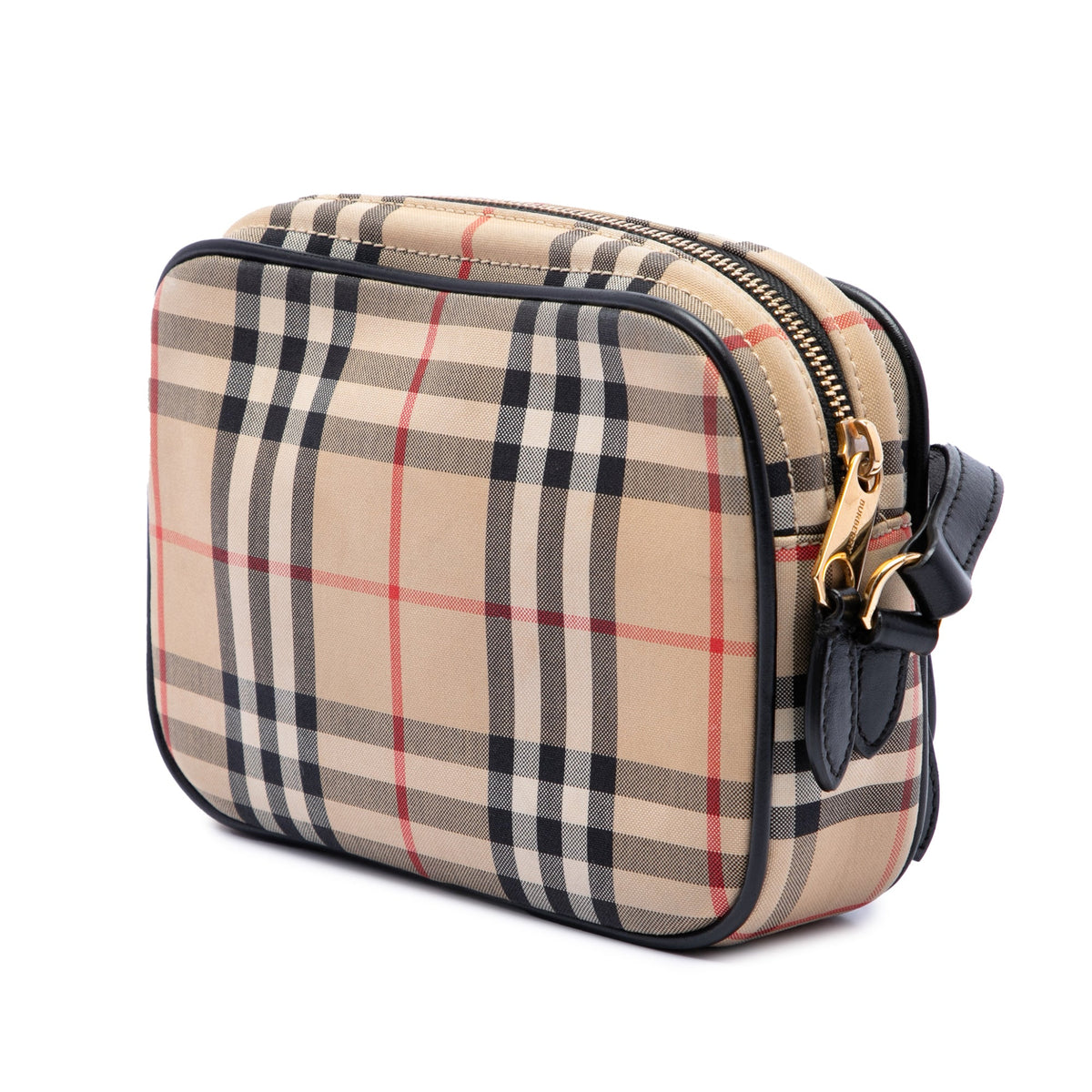 Burberry House Check Canvas Camera Bag — Beige