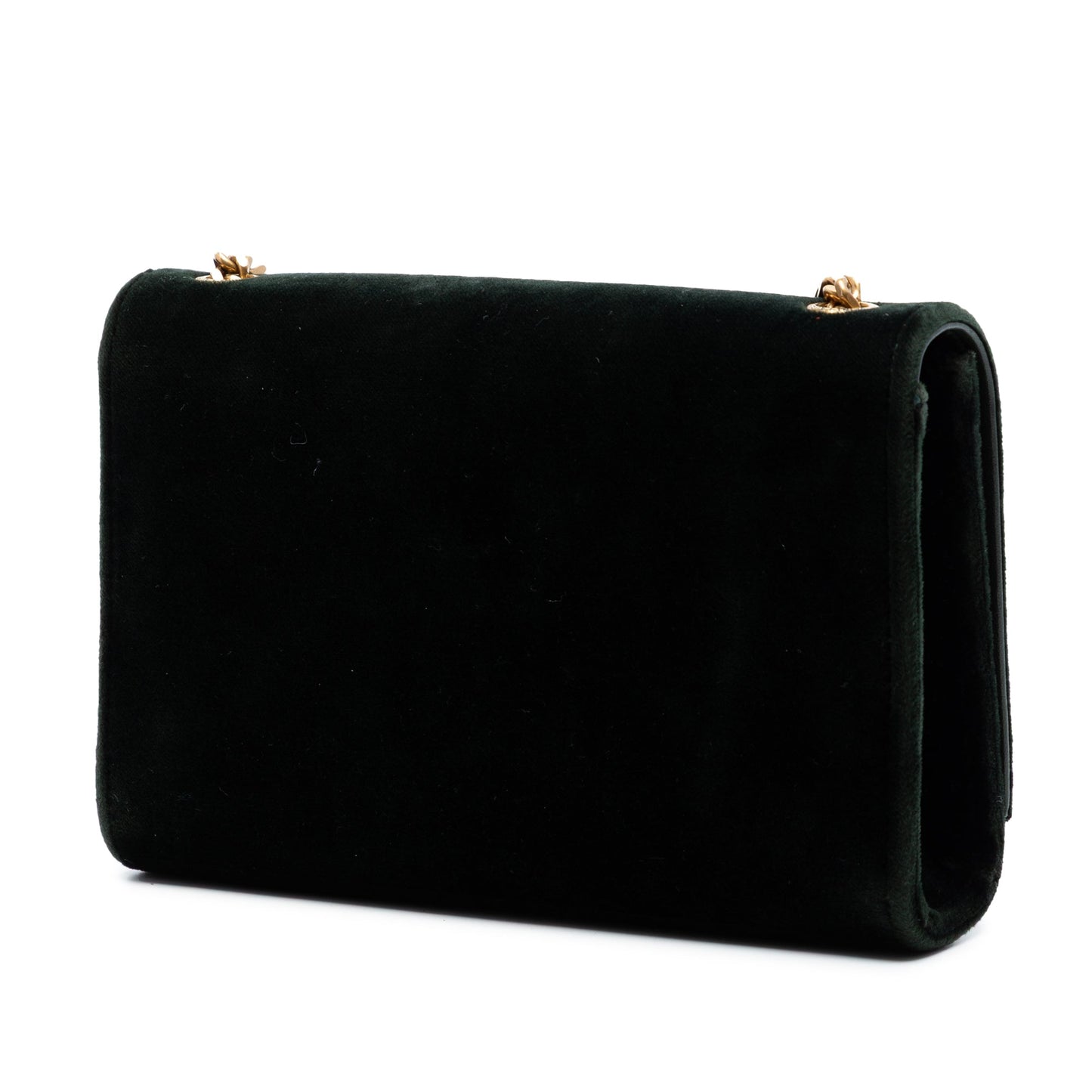 Saint Laurent Small Velvet Monogram Kate Tassel Crossbody
