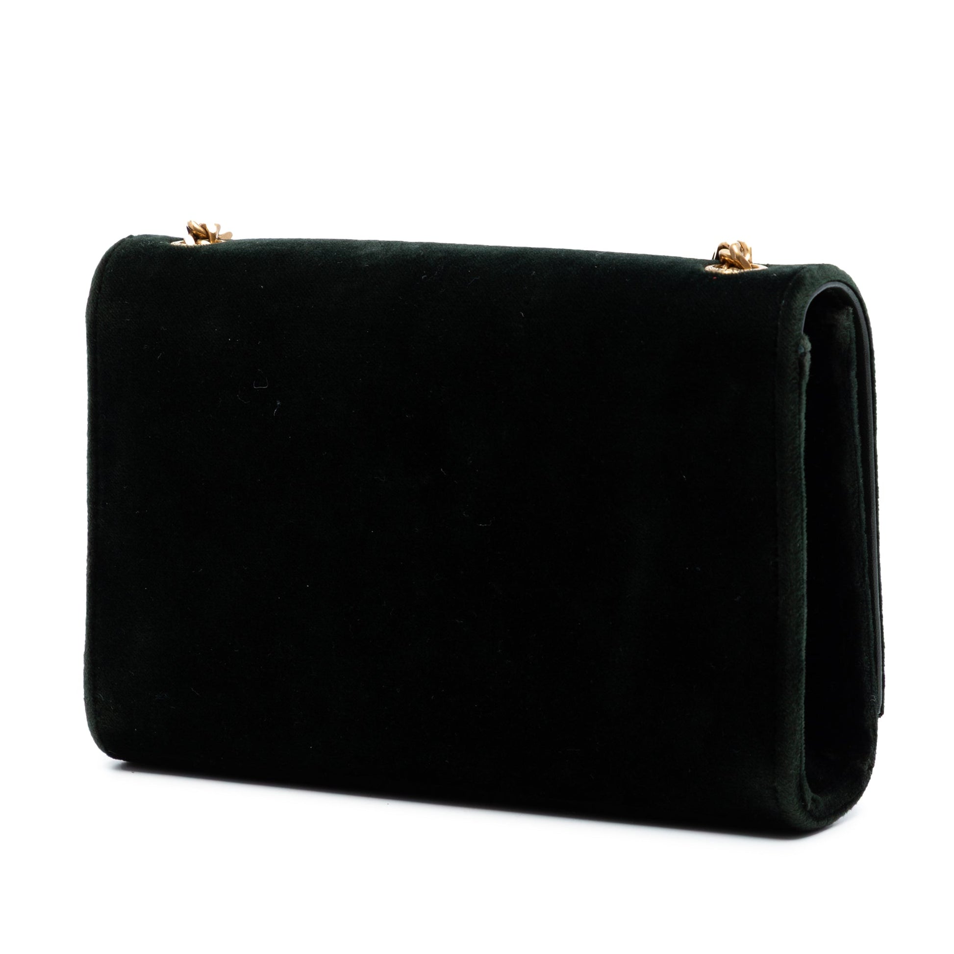 Saint Laurent Small Velvet Monogram Kate Tassel Crossbody