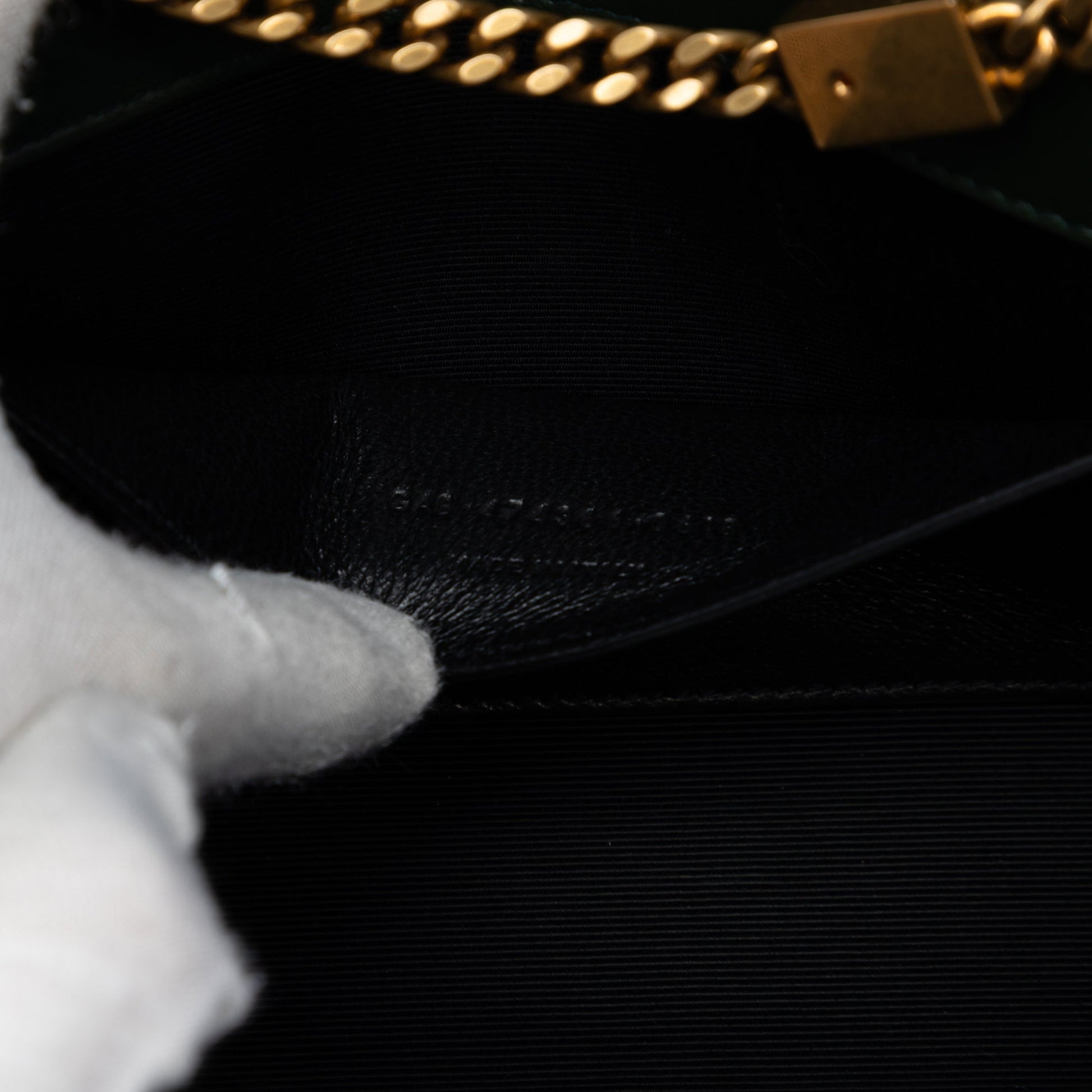 Saint Laurent Small Velvet Monogram Kate Tassel Crossbody
