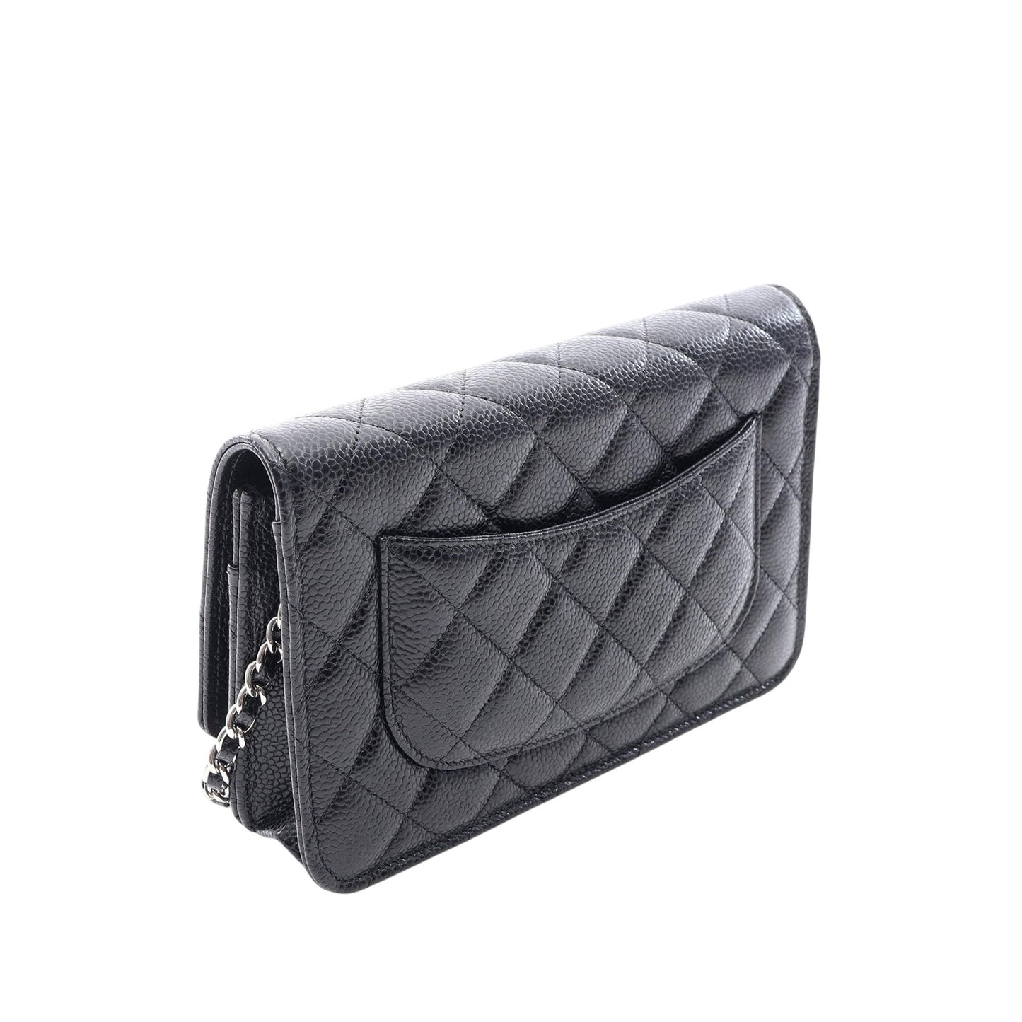 Chanel CC Quilted Caviar Wallet on Chain