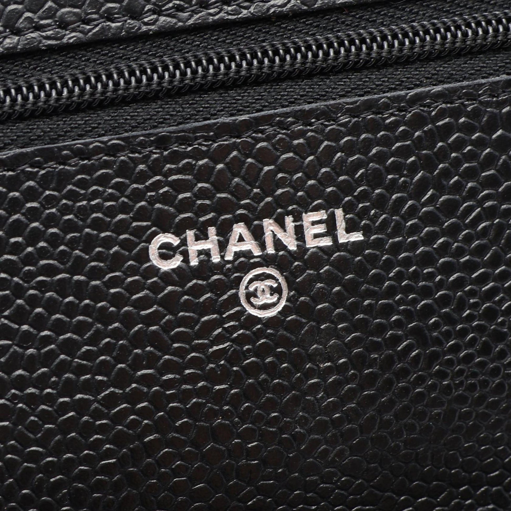 Chanel CC Quilted Caviar Wallet on Chain