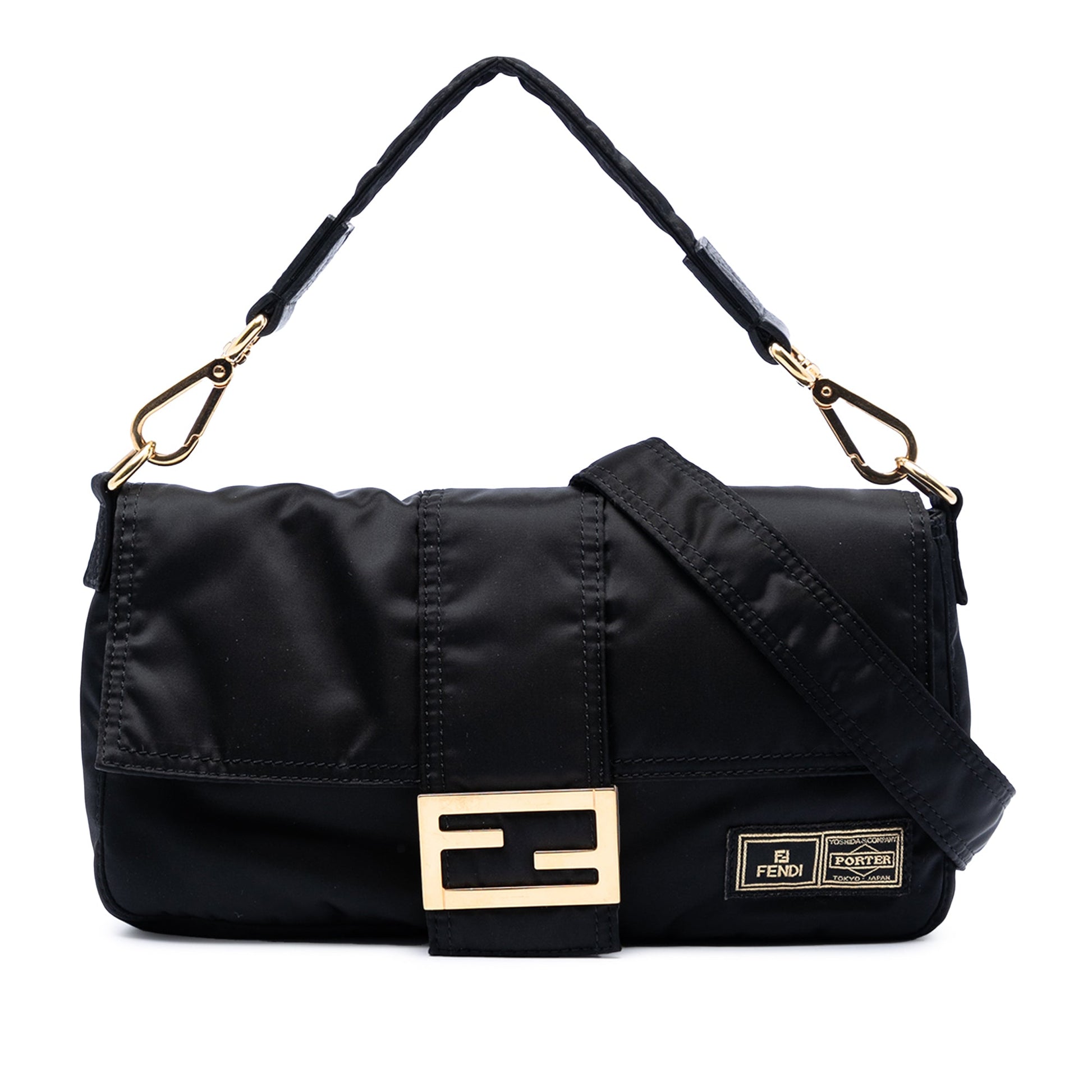 Fendi Porter Yoshida Nylon Convertible Baguette Satchel