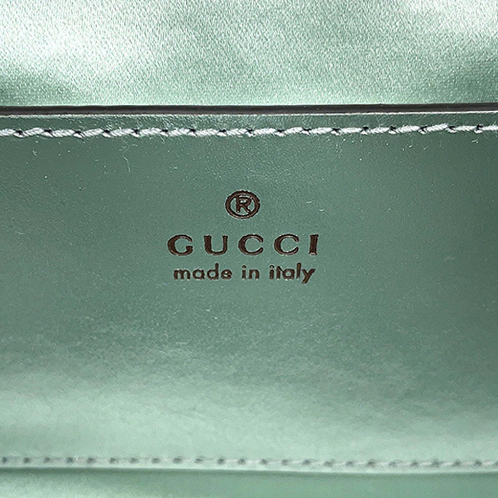 Gucci Mini GG Marmont Matelasse Iridescent Calfskin Flap Crossbody