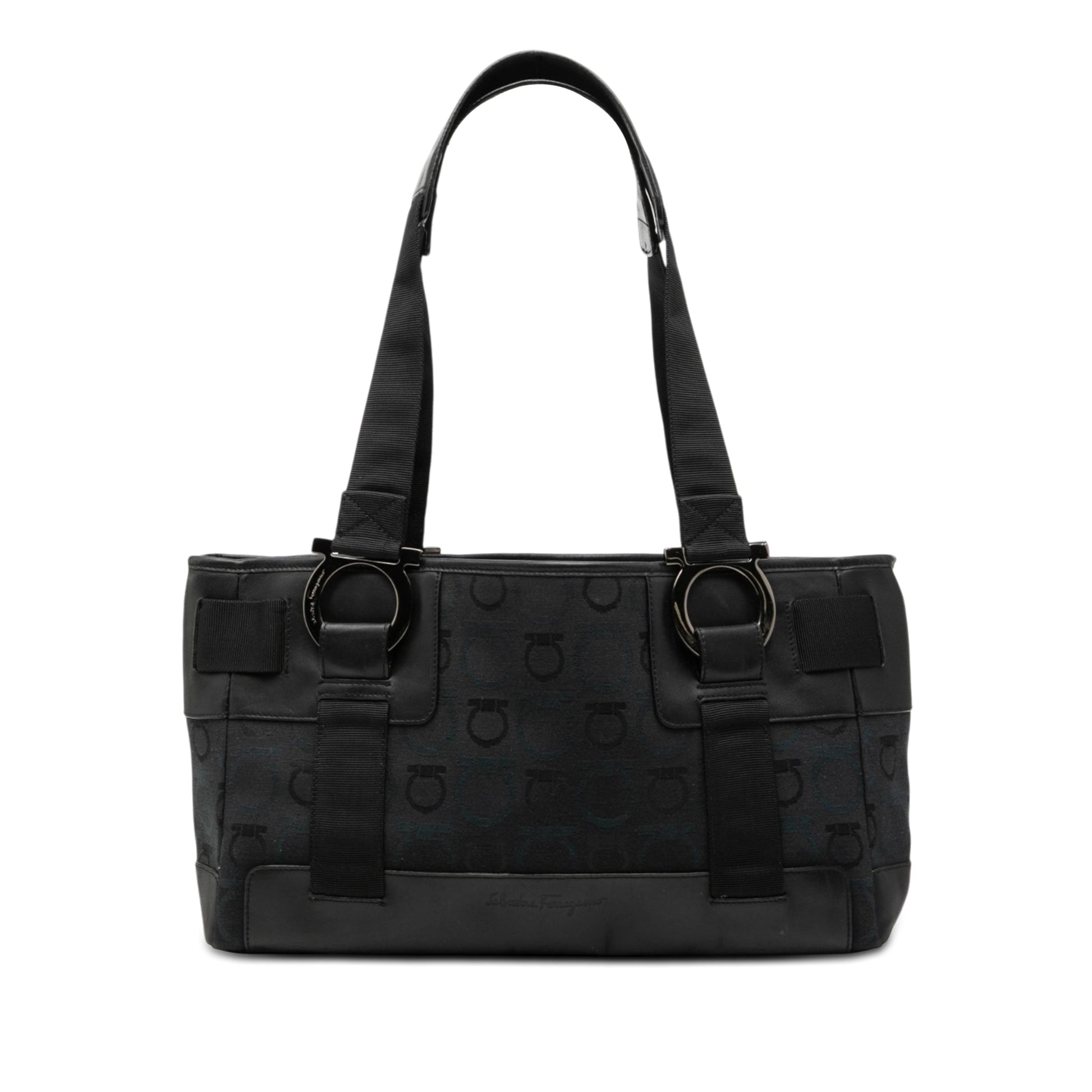 Ferragamo Gancini Canvas Tote