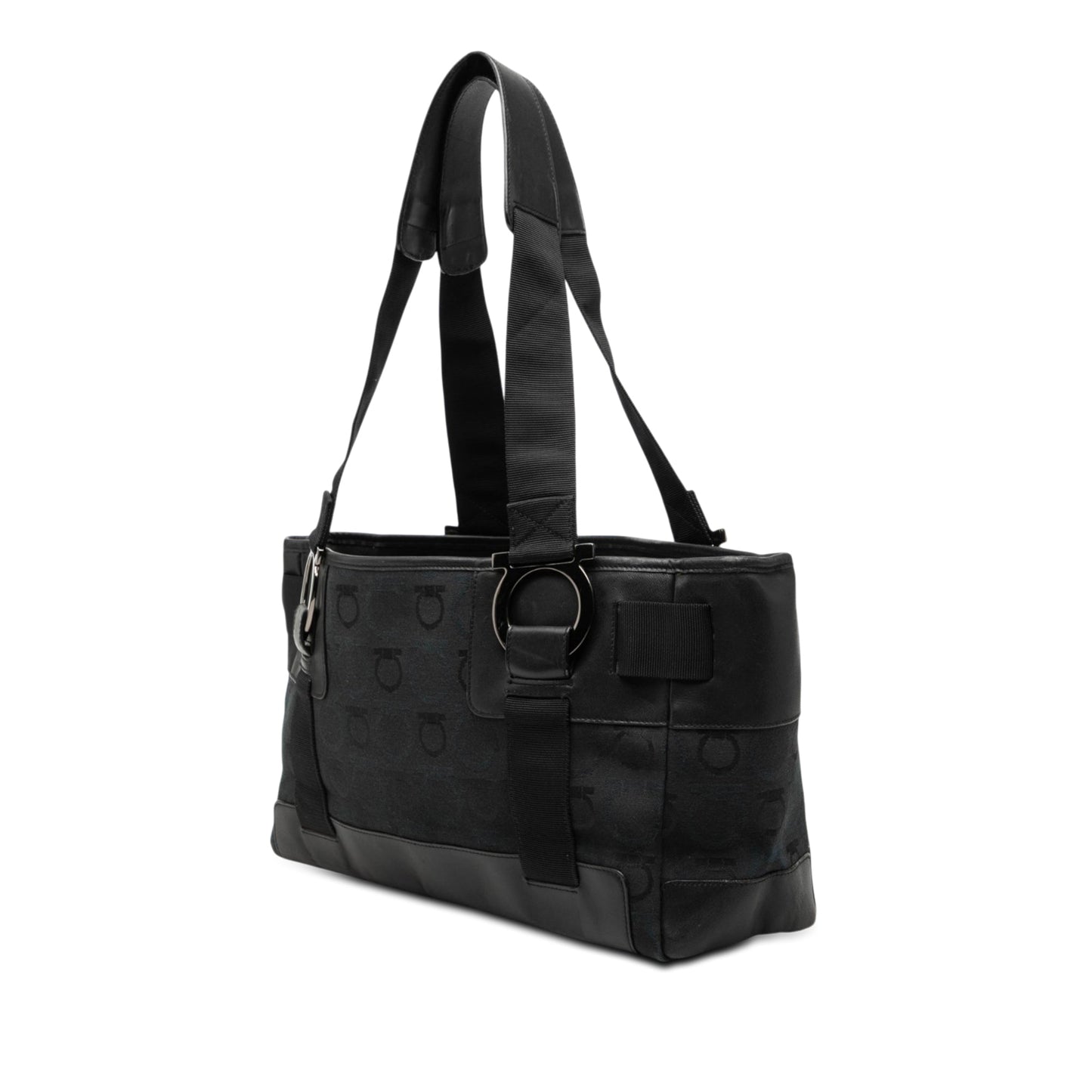 Ferragamo Gancini Canvas Tote