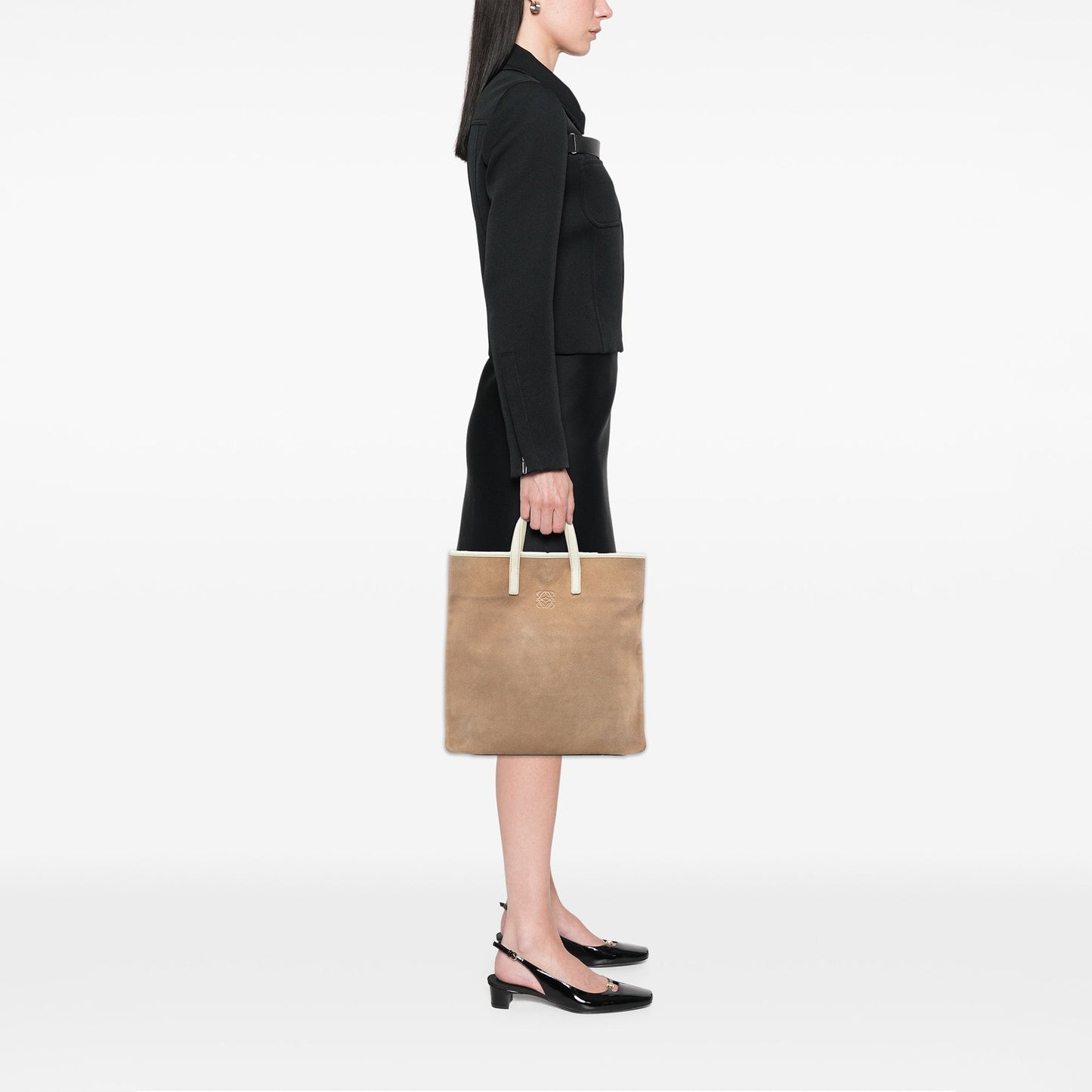 LOEWE Anagram Suede Tote