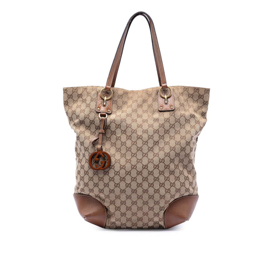 Gucci Large GG Canvas GG Charm Tote