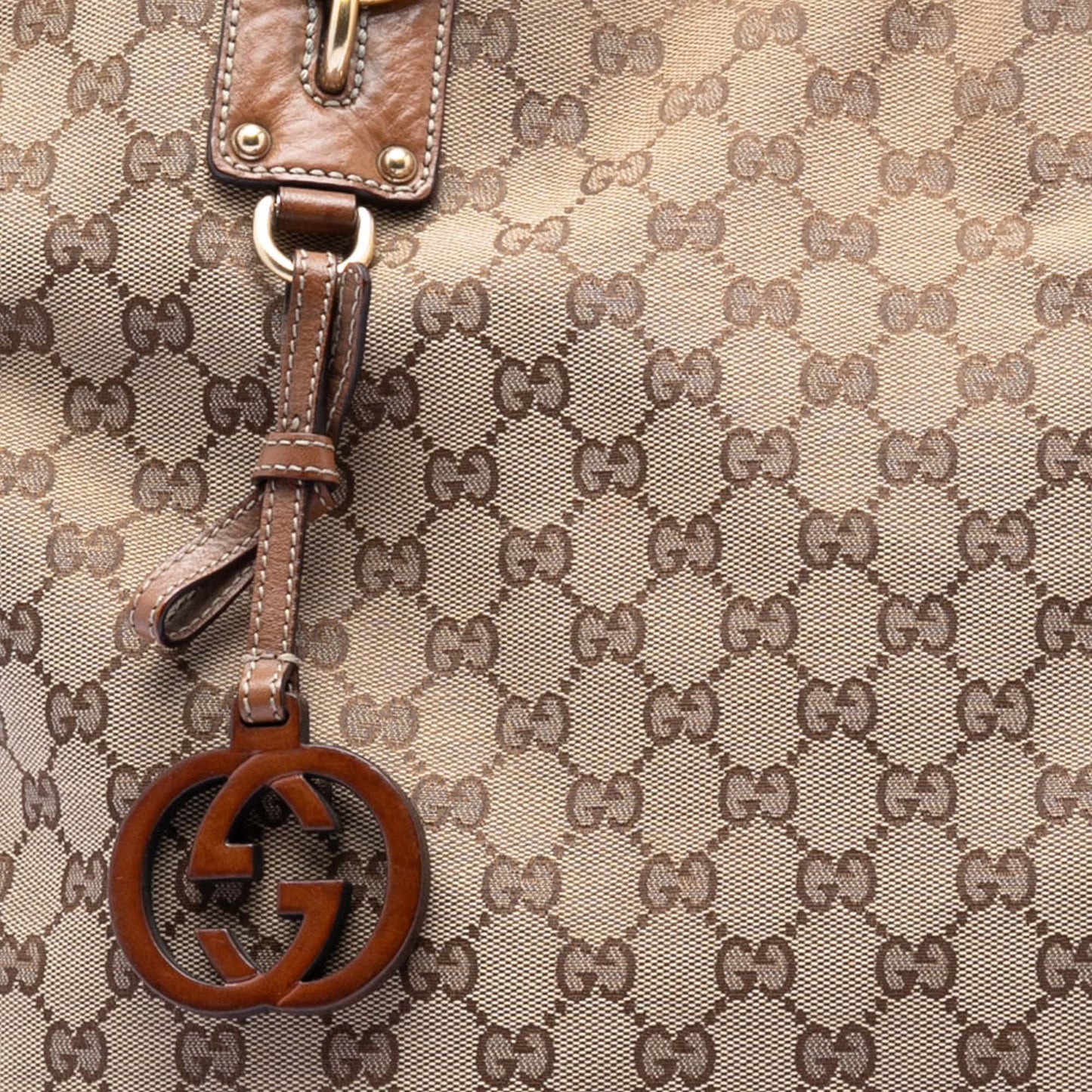 Gucci Large GG Canvas GG Charm Tote