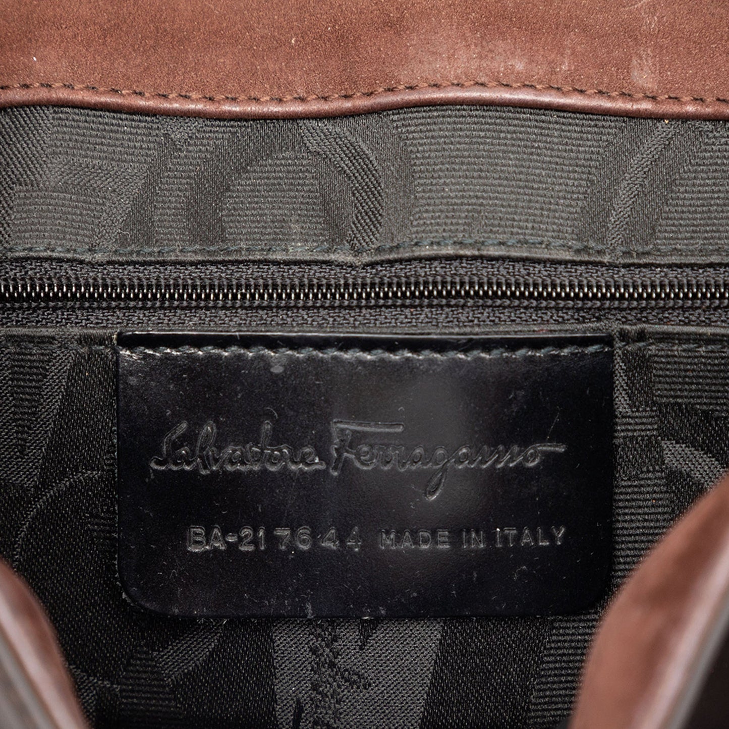 Ferragamo Leather Vara Bow Buckle Shoulder Bag