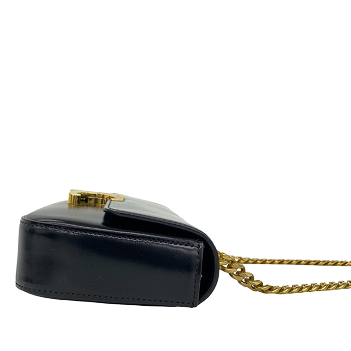 Celine Shiny Calfskin Triomphe Claude Shoulder Bag