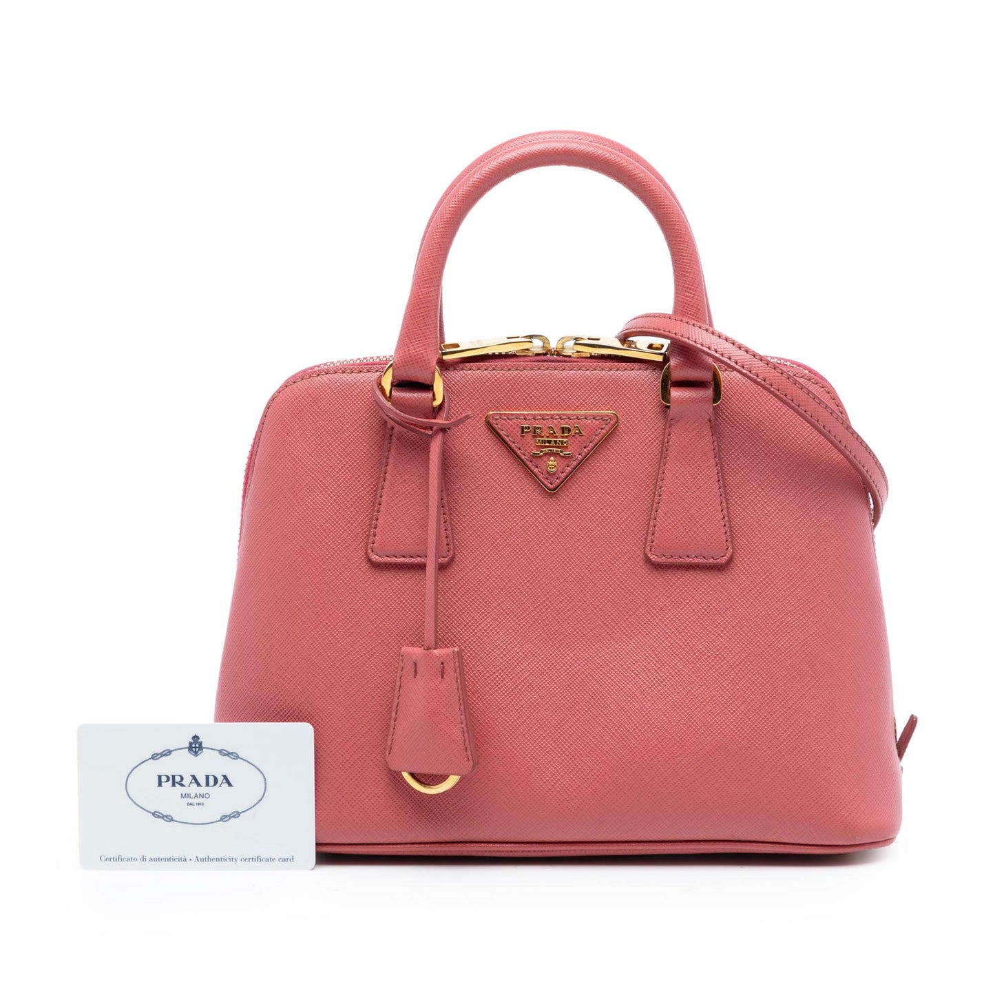 Prada Small Saffiano Lux Promenade Satchel