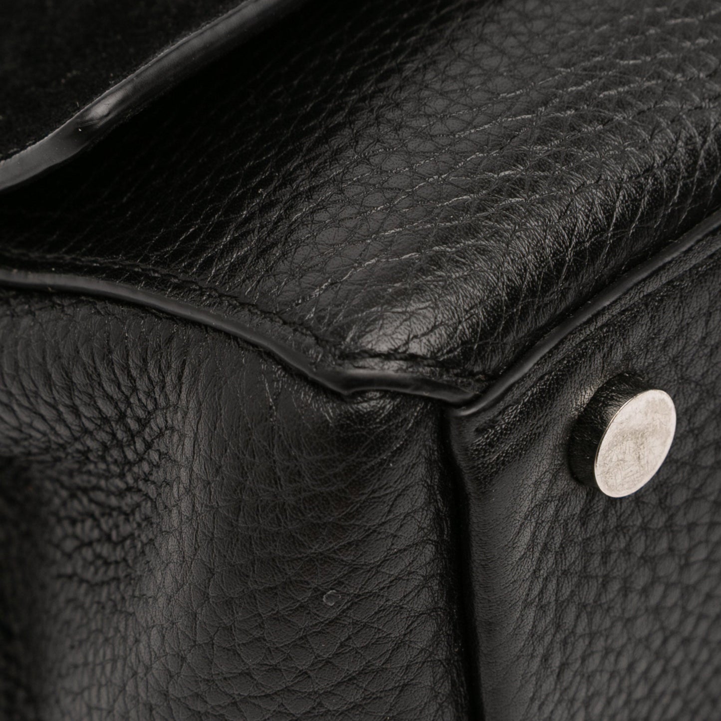 Pebbled Calfskin and Suede Attica Flap Marion Crossbody