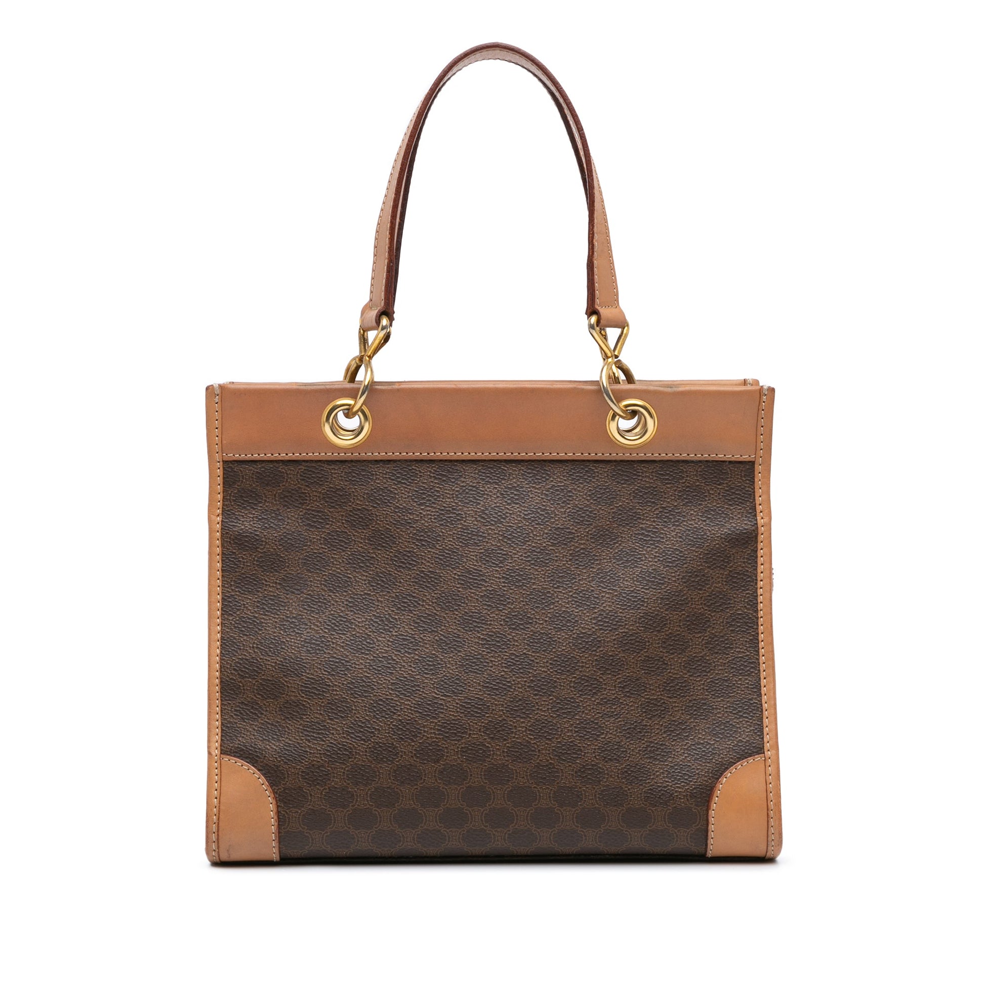 Celine Macadam Coated Canvas Handbag