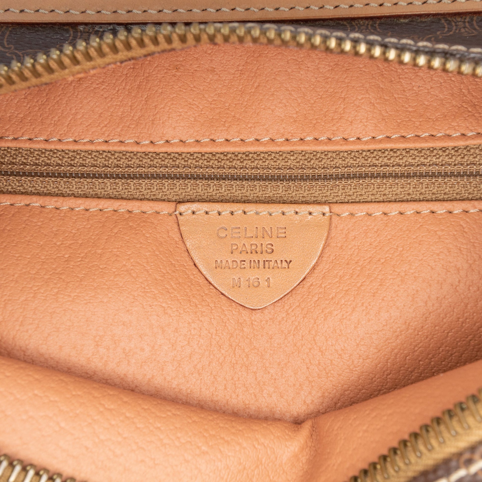 Celine Macadam Coated Canvas Handbag
