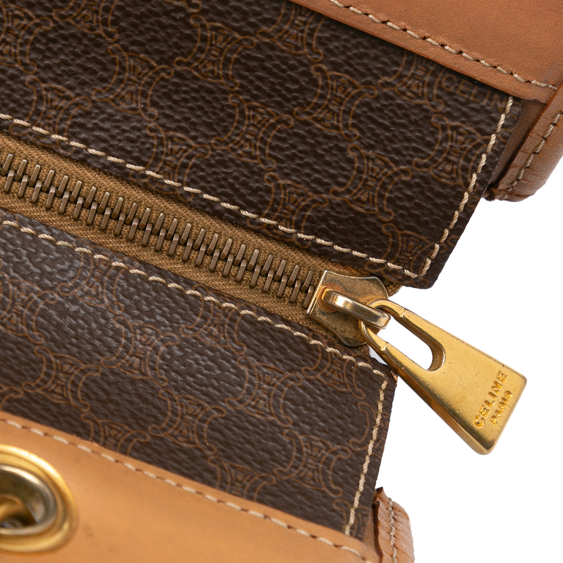 Celine Macadam Coated Canvas Handbag