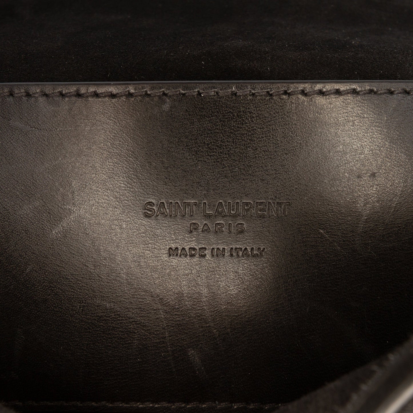 Saint Laurent Leather Tuc Box Crossbody