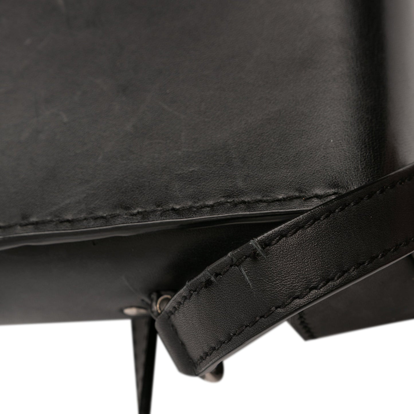 Saint Laurent Leather Tuc Box Crossbody