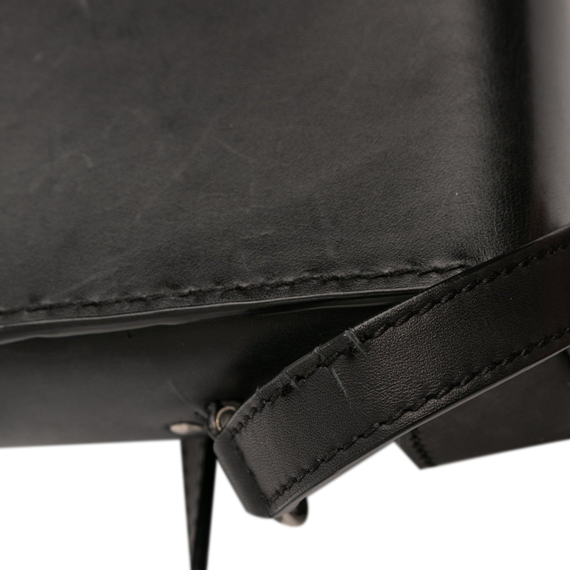Saint Laurent Leather Tuc Box Crossbody