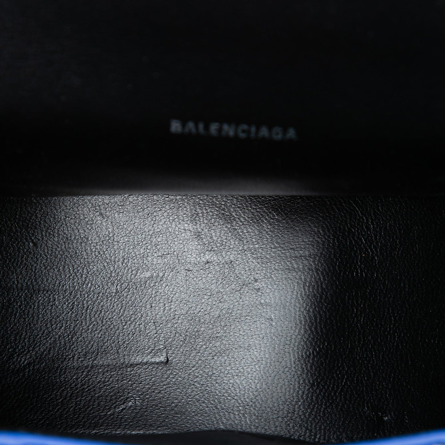 Balenciaga Metallic Calfskin Croc Embossed Hourglass Satchel XS