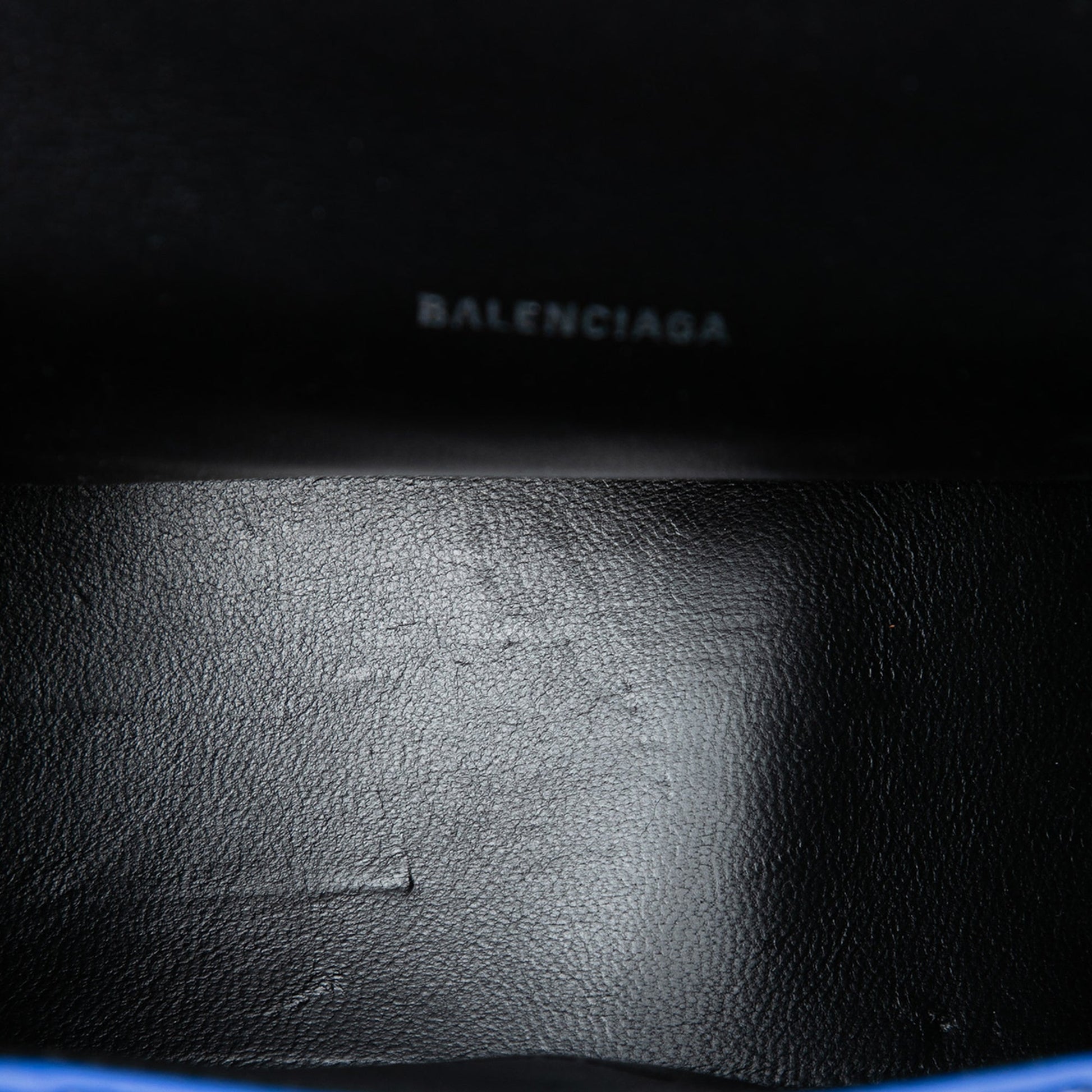 Balenciaga Metallic Calfskin Croc Embossed Hourglass Satchel XS