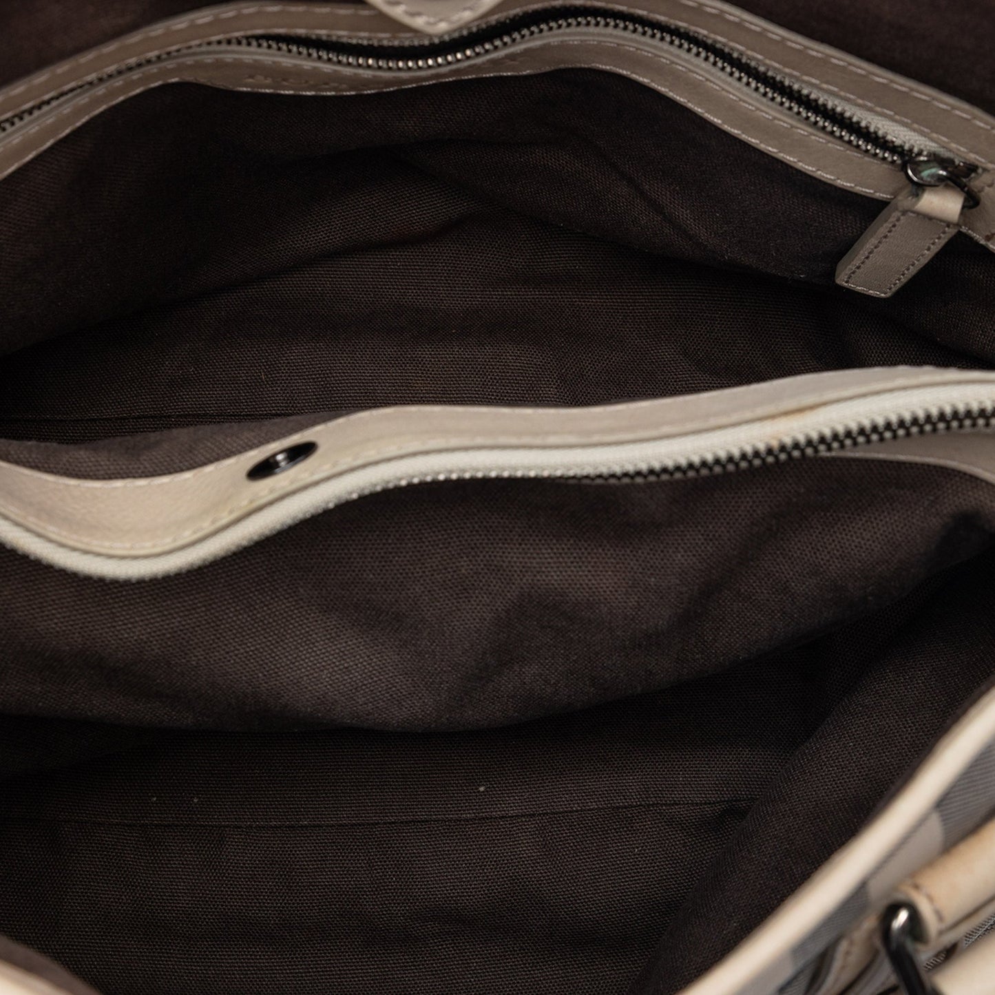 Burberry Smoked Check Coated Canvas Satchel