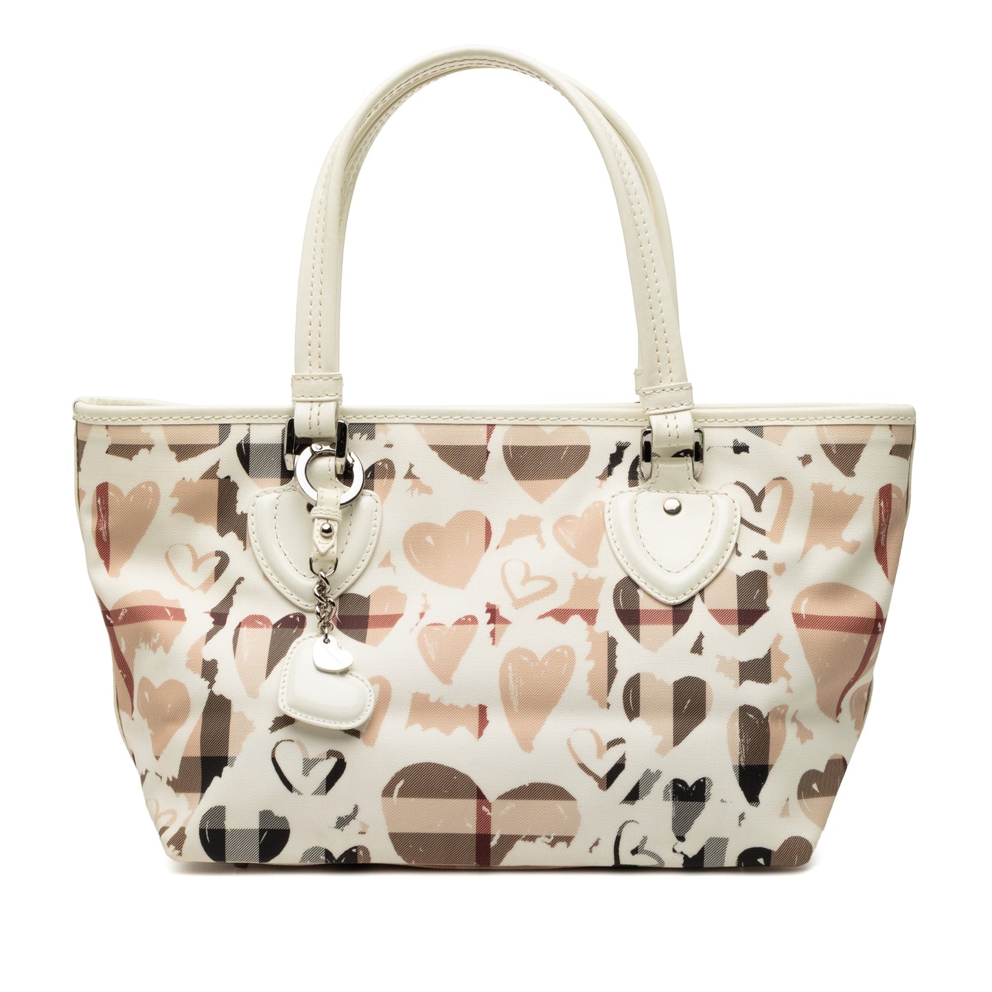 Burberry House Check Coated Canvas Hearts Gracie Tote