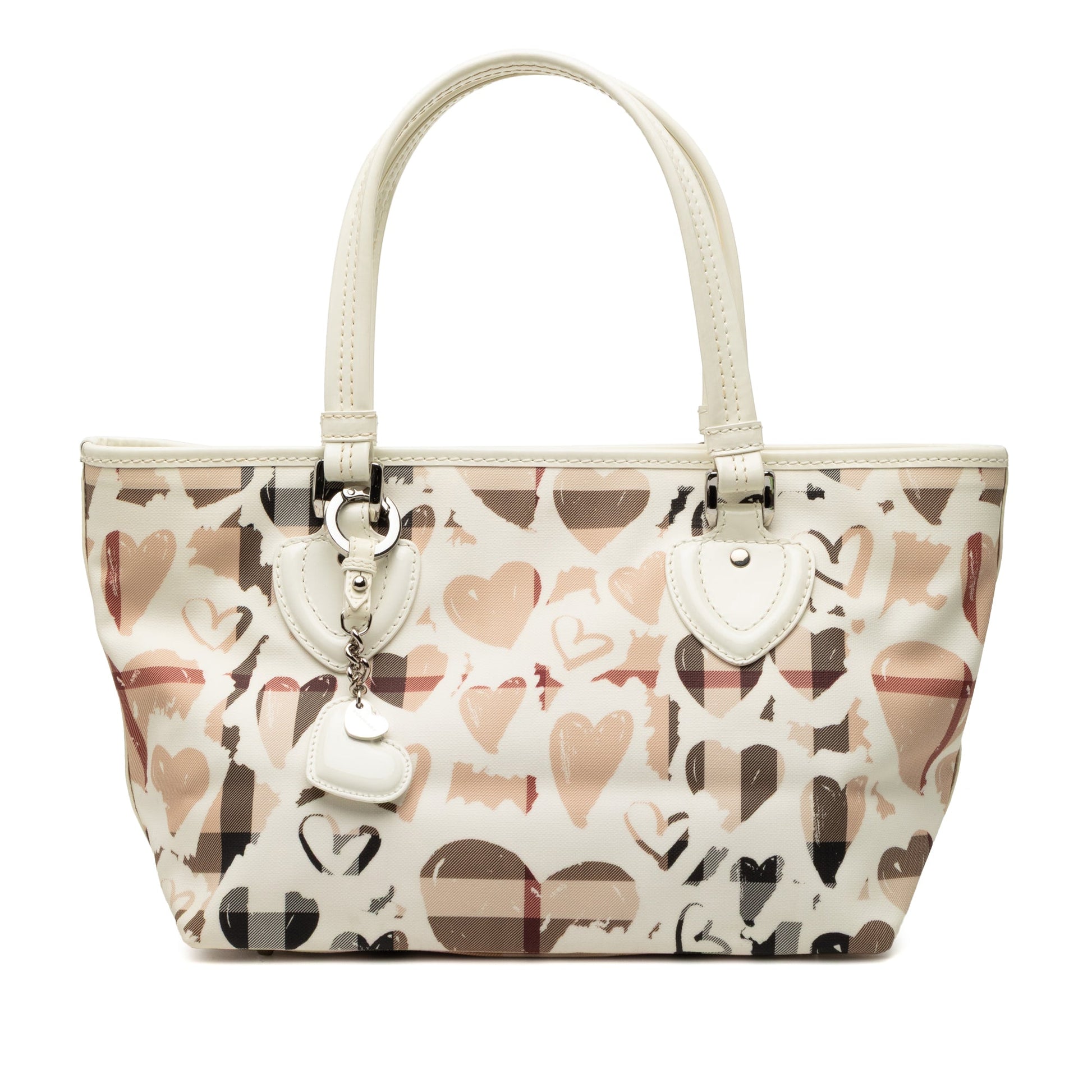 Burberry House Check Coated Canvas Hearts Gracie Tote