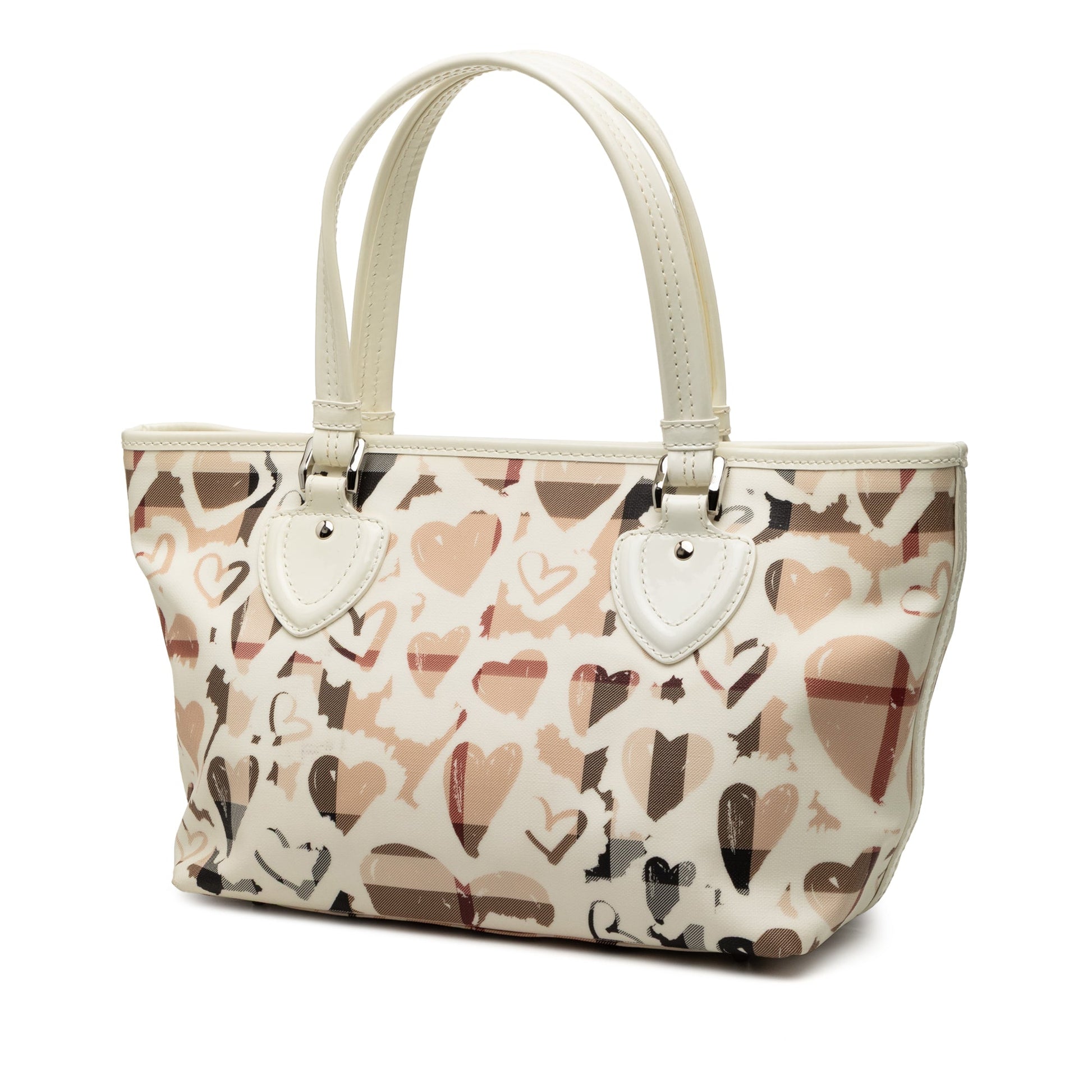 Burberry House Check Coated Canvas Hearts Gracie Tote
