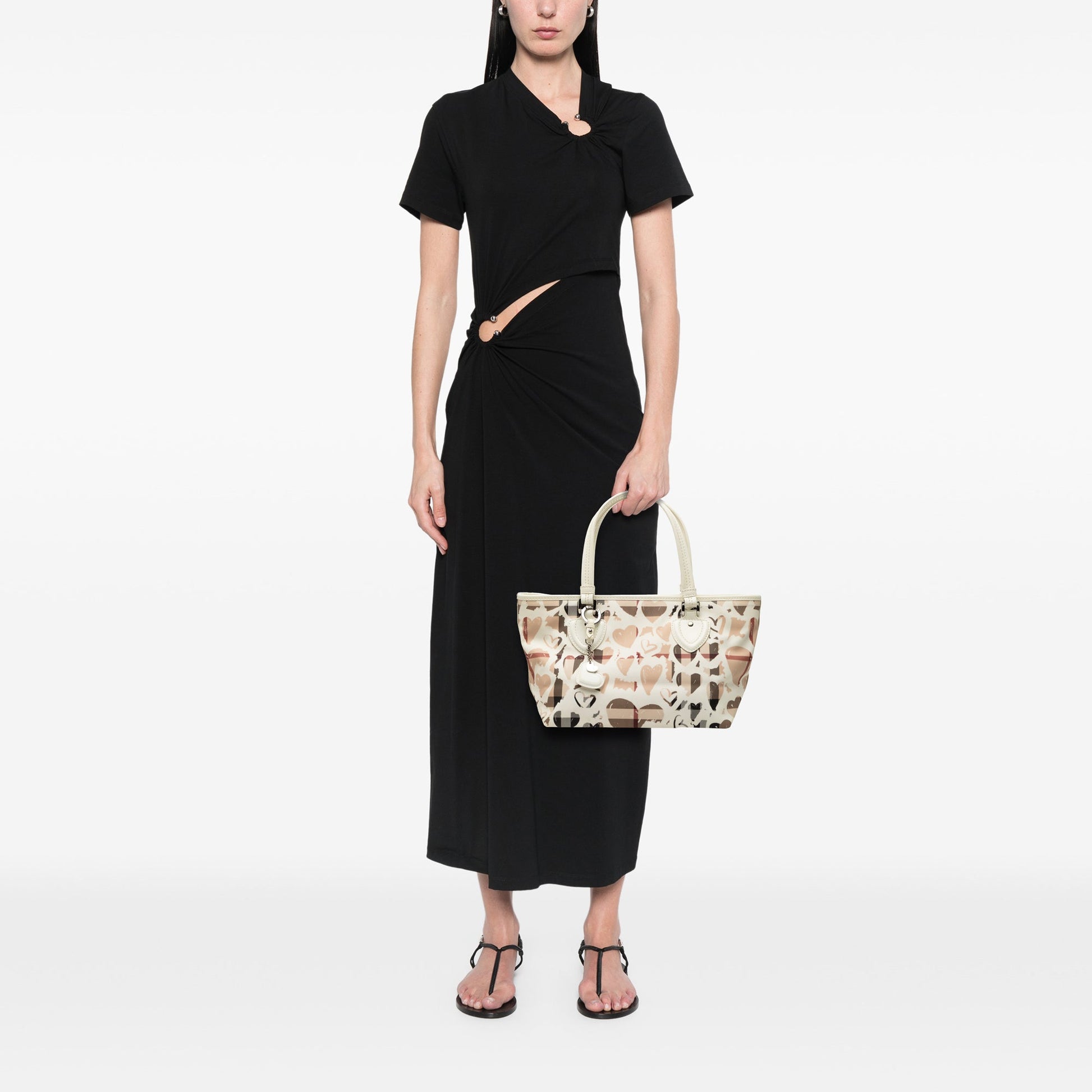 Burberry House Check Coated Canvas Hearts Gracie Tote